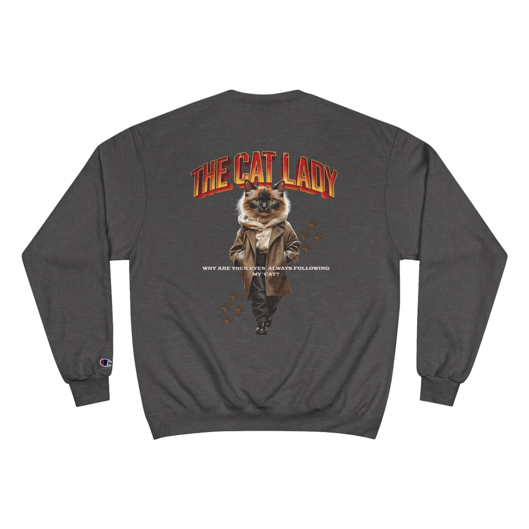 Cat Lady Champion Sweatshirt - Angel Body