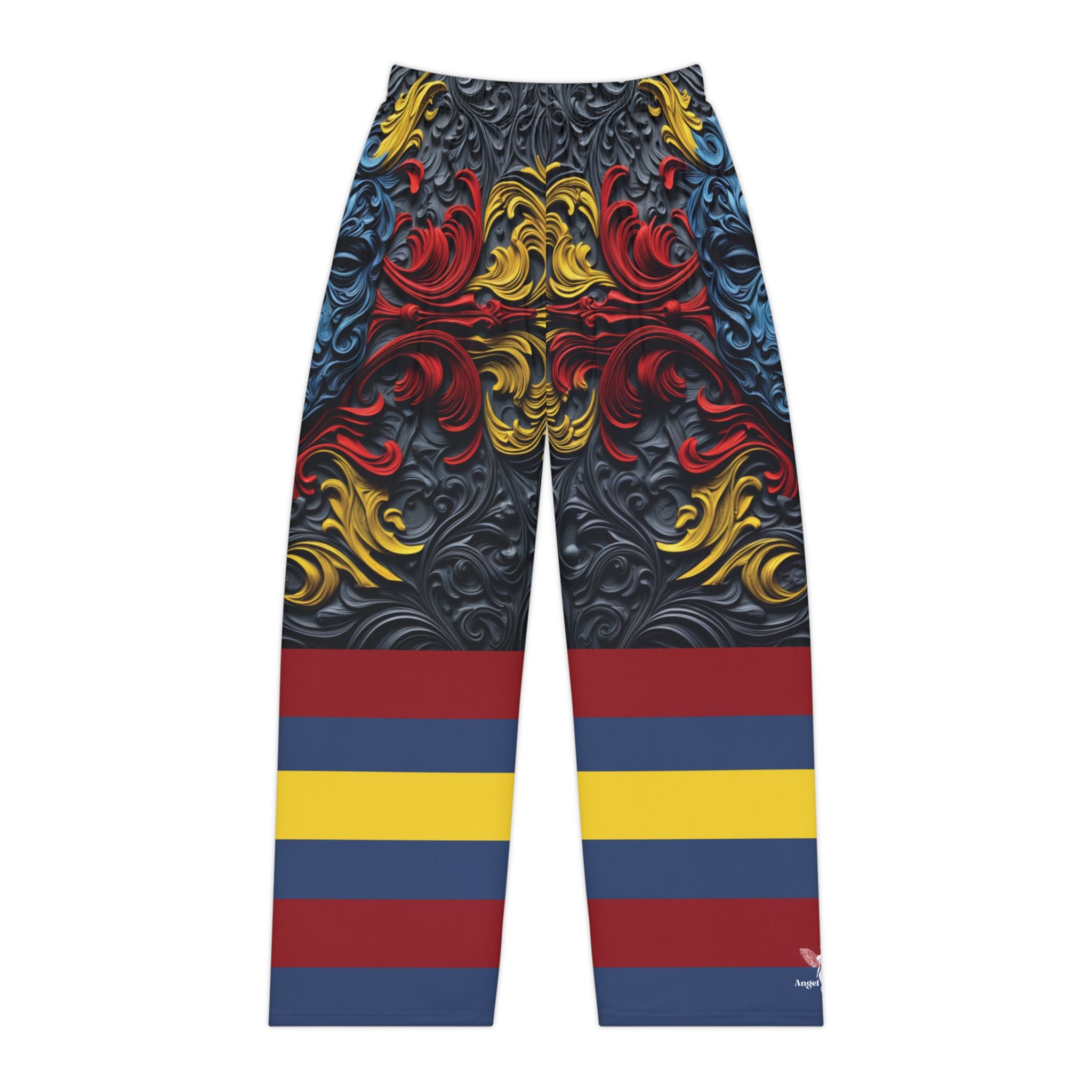 Vibrant Women's Pajama Pants with Bold Abstract Design - Angel Body
