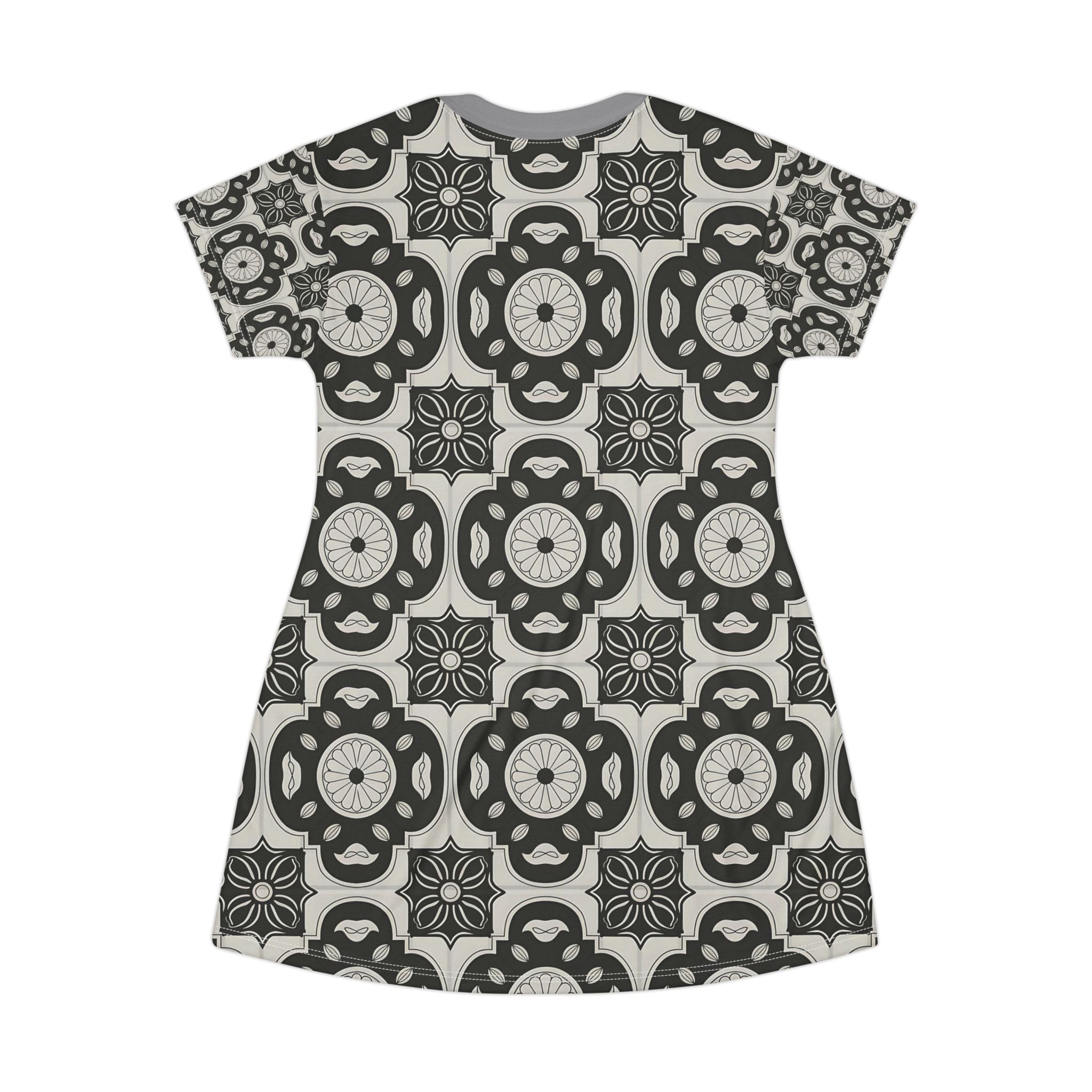 Bohemian Floral T-Shirt Dress for Everyday Comfort - Angel Body