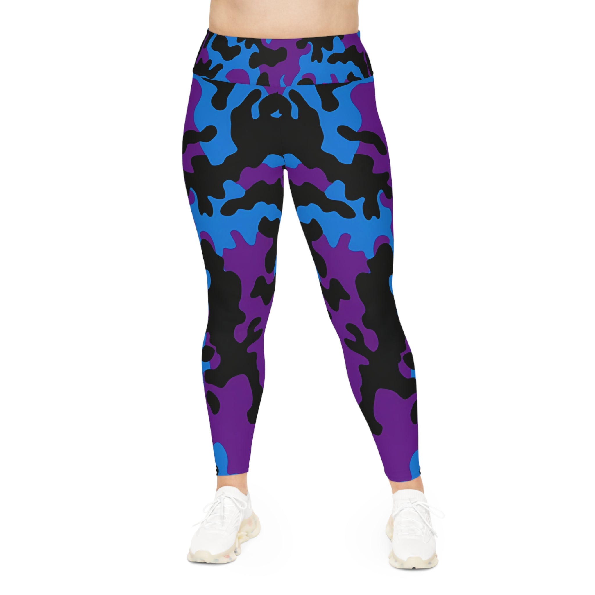 Bold Camo Plus Size Leggings for Active Comfort - Angel Body