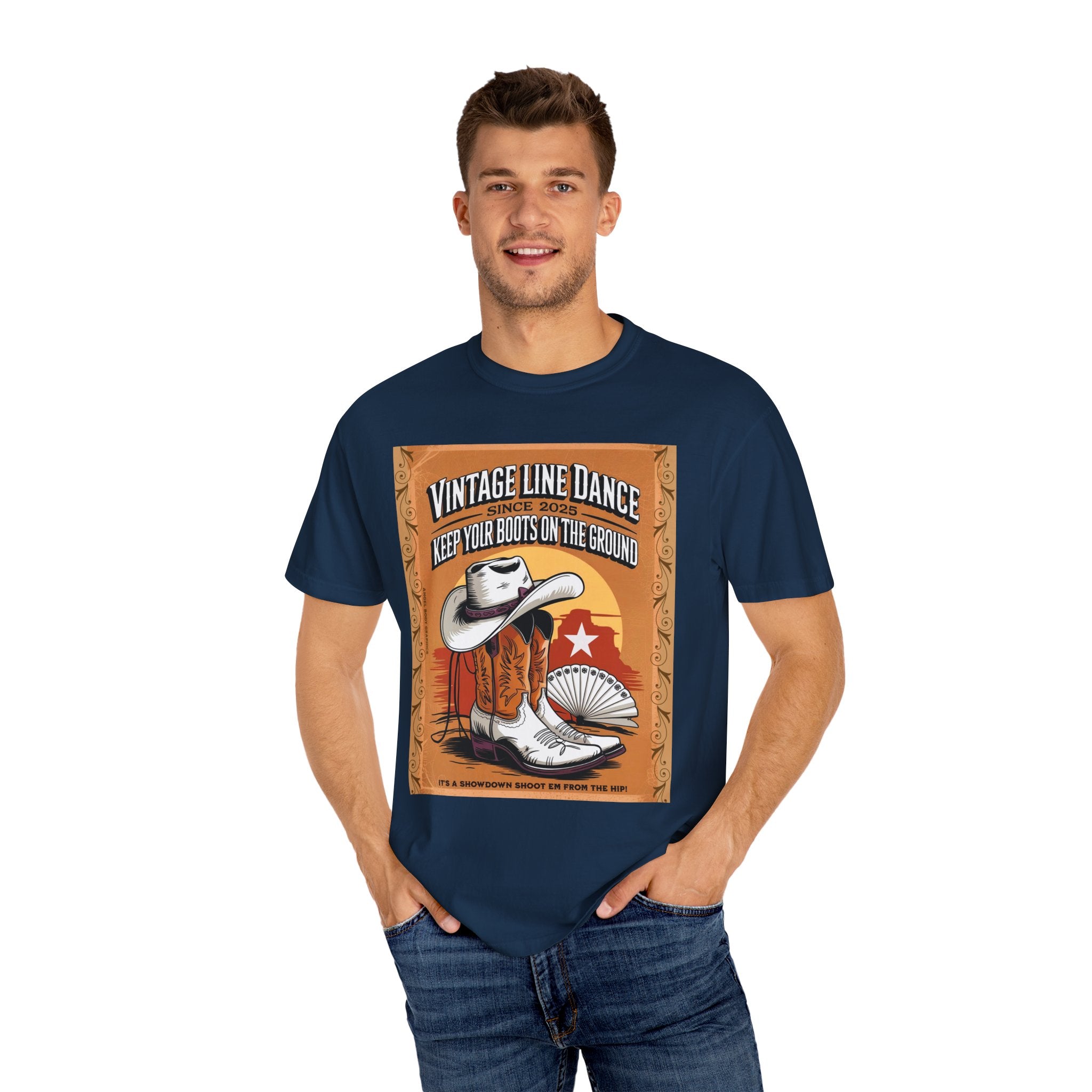Vintage Line Dance T-Shirt - Keep Your Boots on the Ground