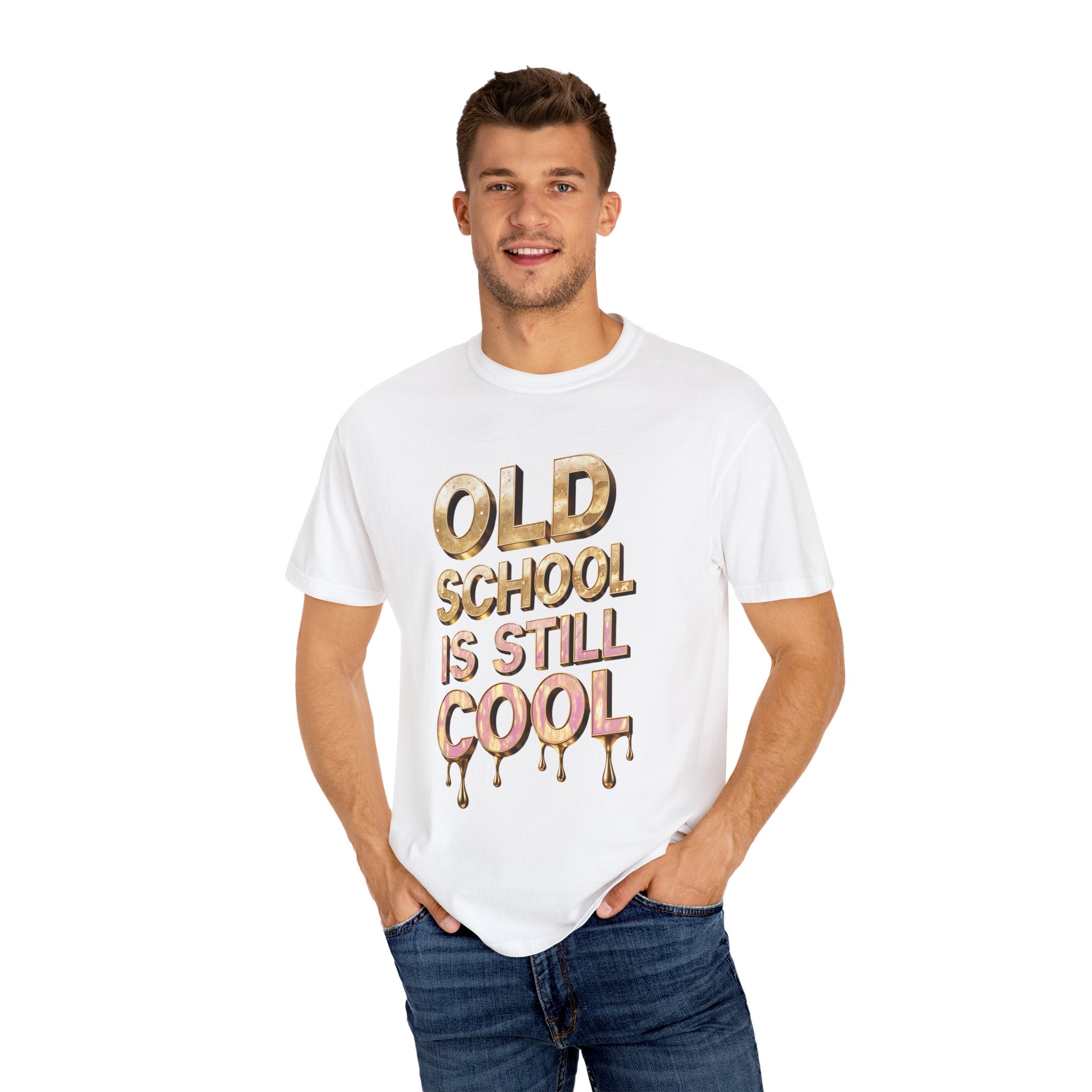 Vintage Feel Unisex T-Shirt - "Old School is Still Cool" - Angel Body