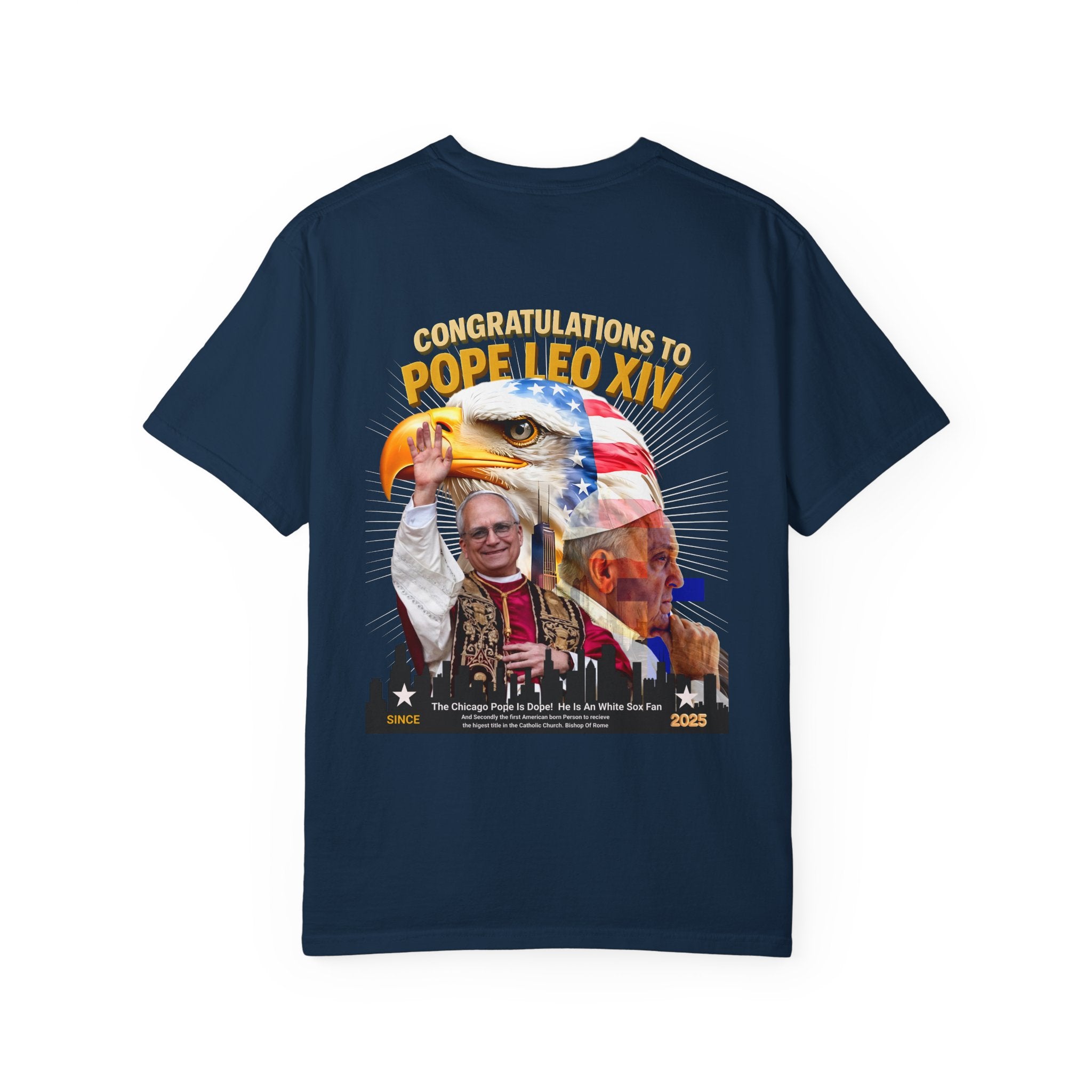 Pope Leo XIV Celebration T-Shirt - Unisex Garment-Dyed Tee - Angel Body