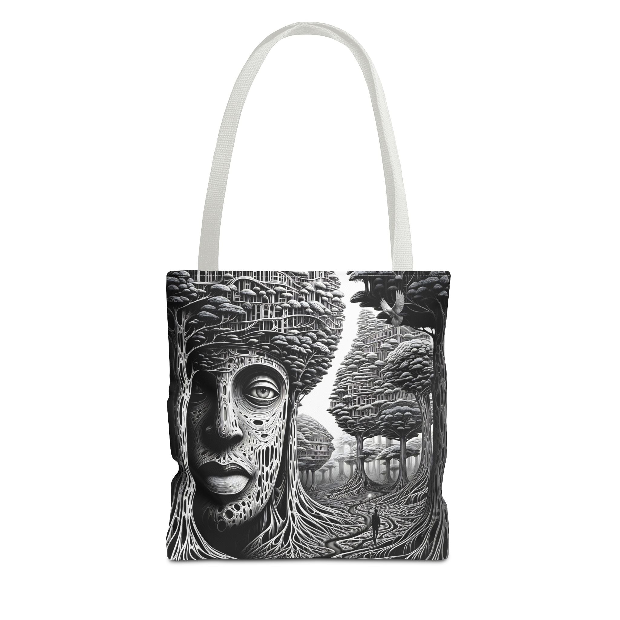 Elegant Crane Tote Bag - Artistic Nature Design for Daily Use and Celebrations - Angel Body