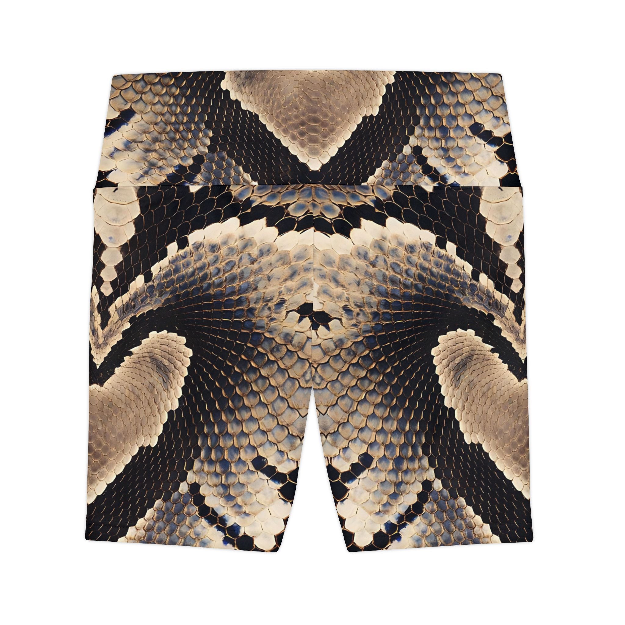 Fierce Python Print Women's Workout Shorts - Stylish Activewear for the Bold - Angel Body