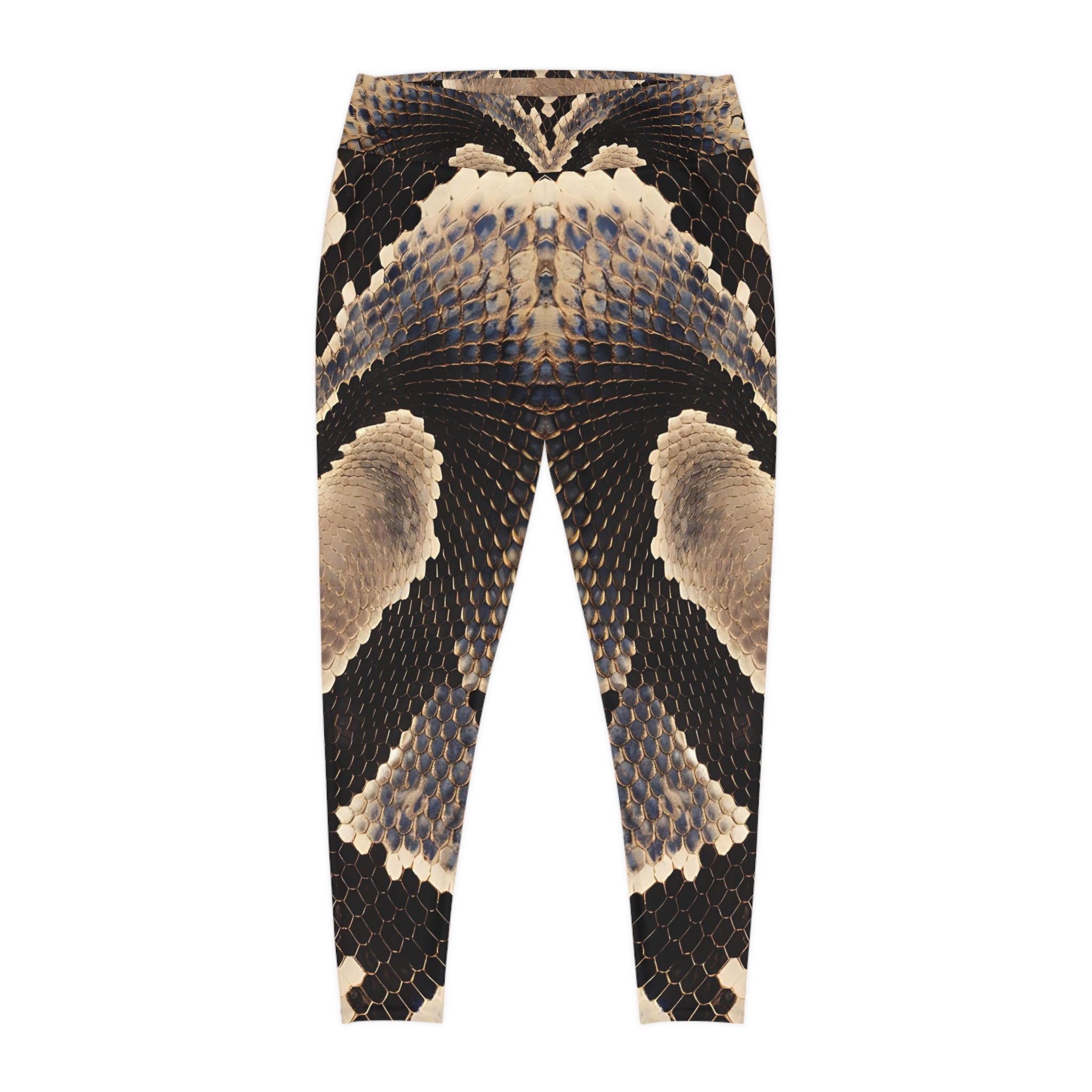 Stylish Plus Size Snake Print Leggings for Effortless Chic - Angel Body