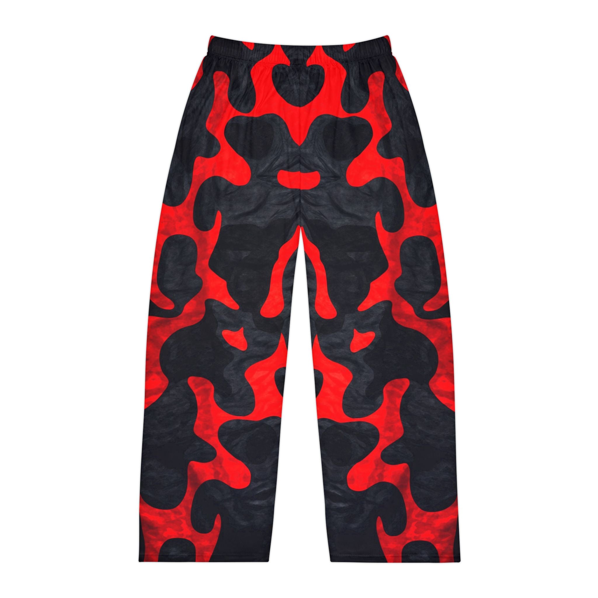 Bold Red & Black Pattern Men's Pajama Pants for Comfort and Style - Angel Body