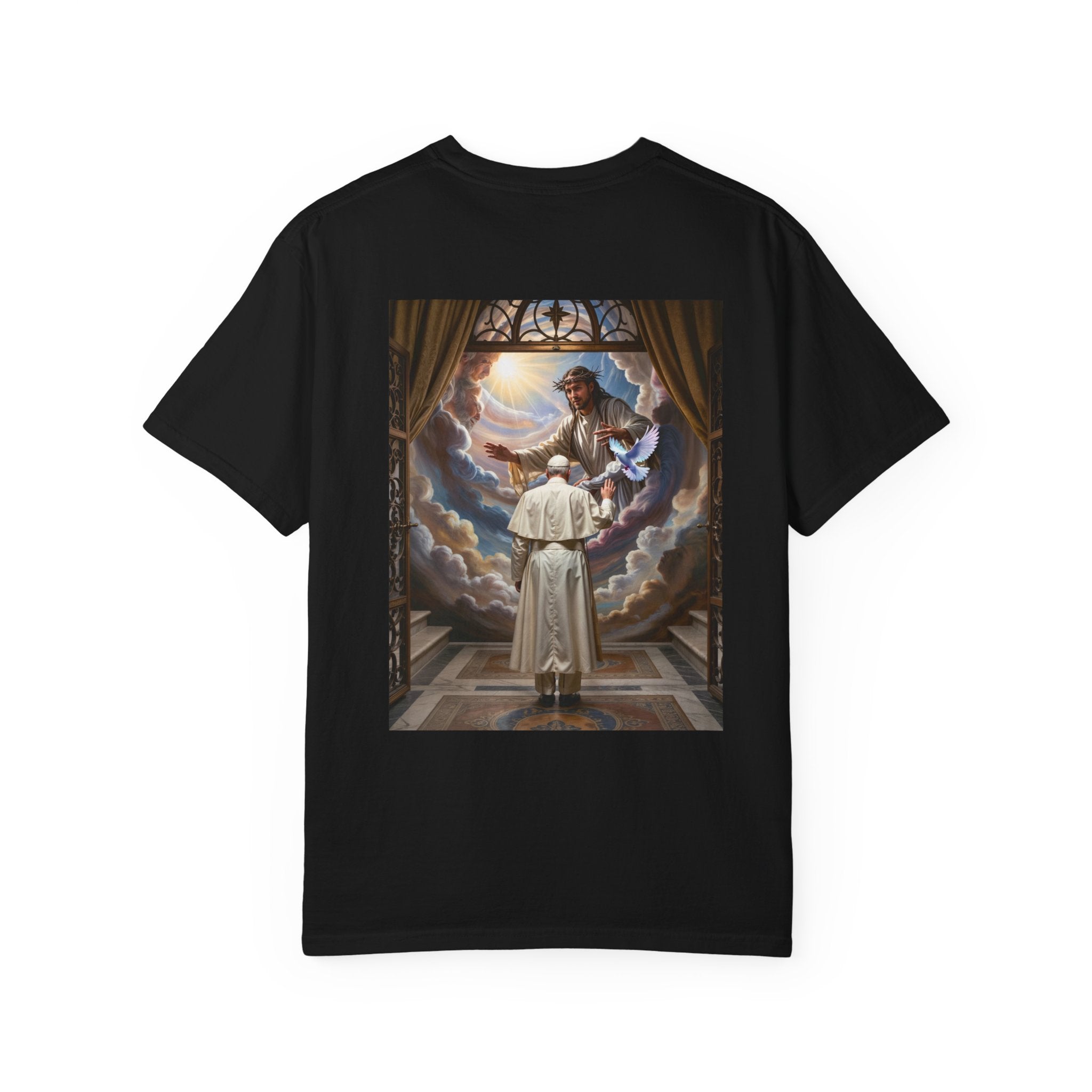 Artistic Unisex Garment-Dyed T-shirt - Divine Inspiration Design - Angel Body