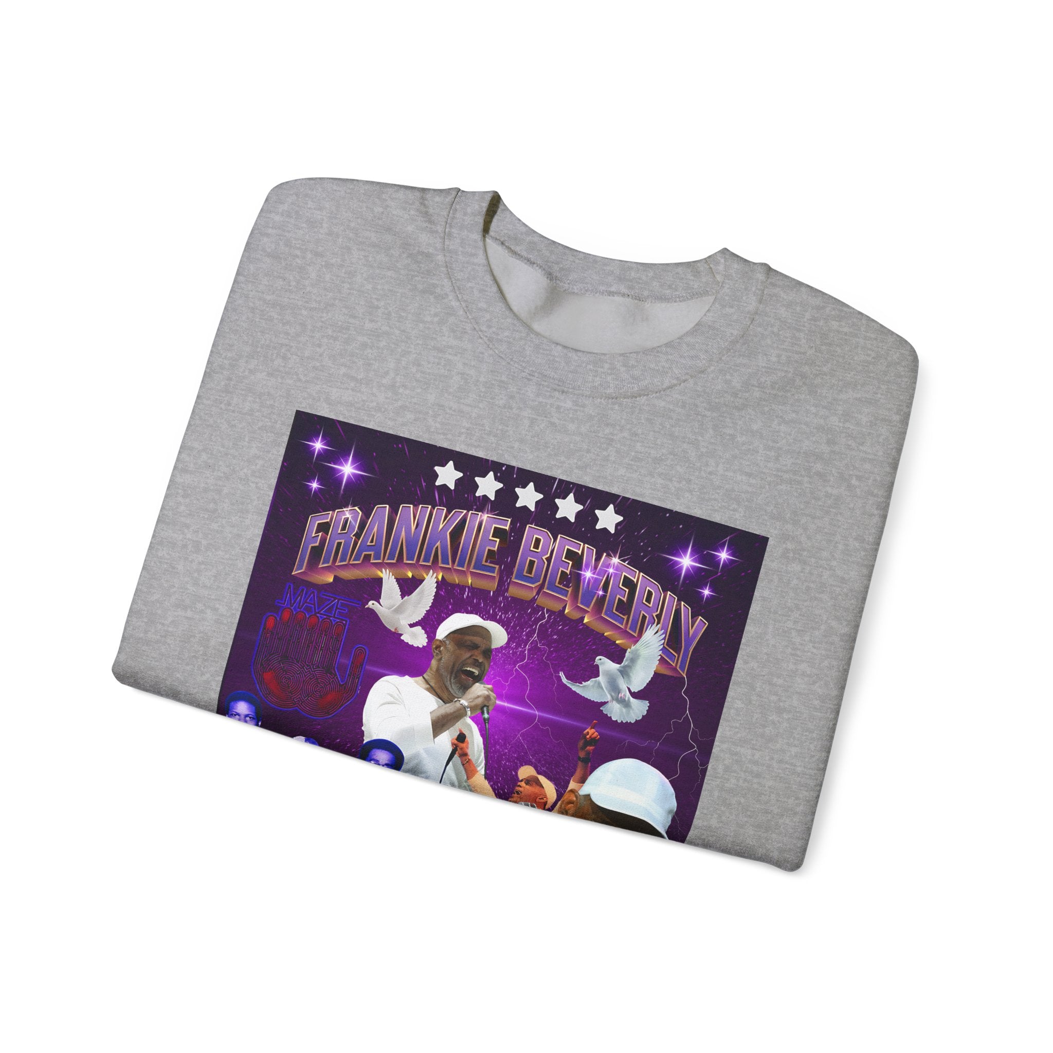 Limited Edition Frankie Beverly collage Crewneck Sweatshirt - Retro style Music Tribute to a Legendary soul singer - Angel Body