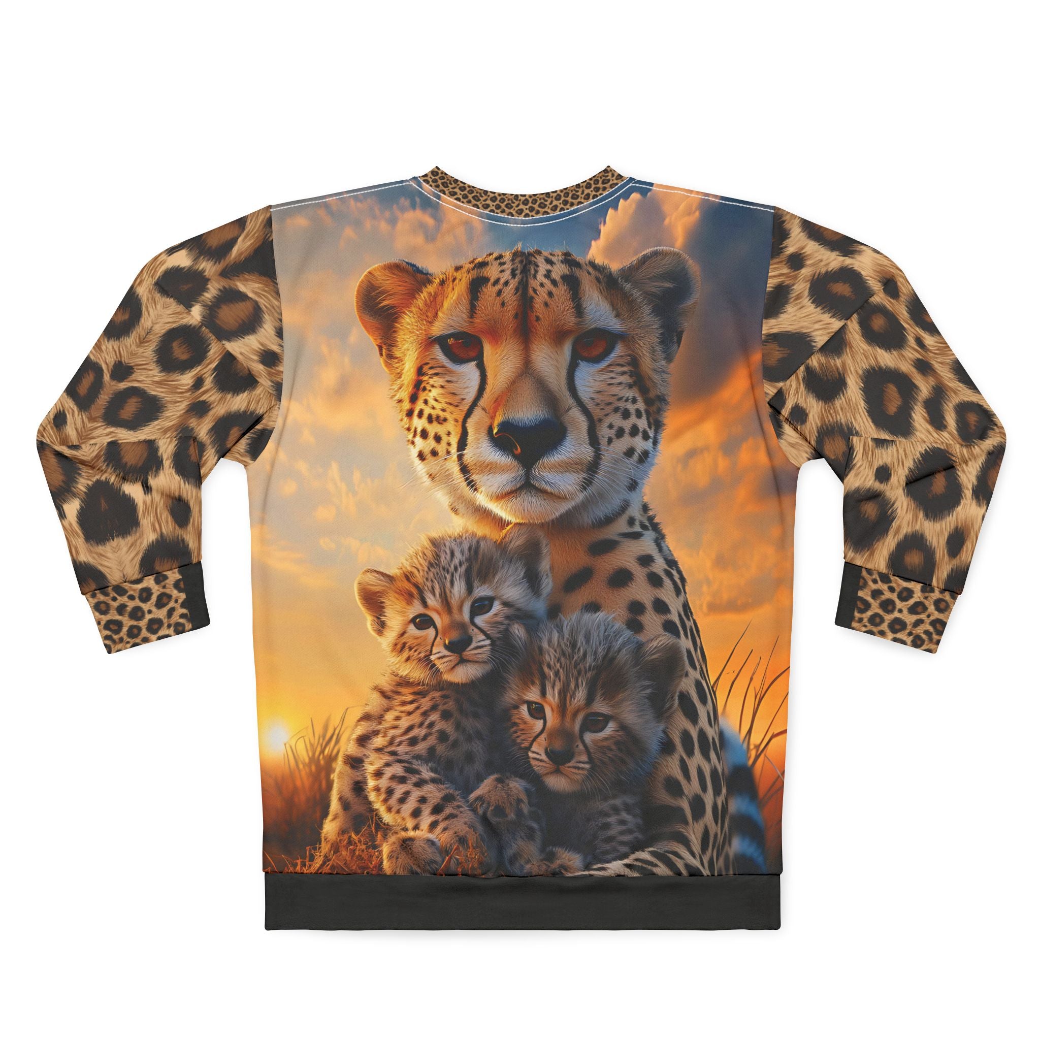 Wildlife Cuddle Unisex Sweatshirt - Cozy Animal Print Fashion - Angel Body