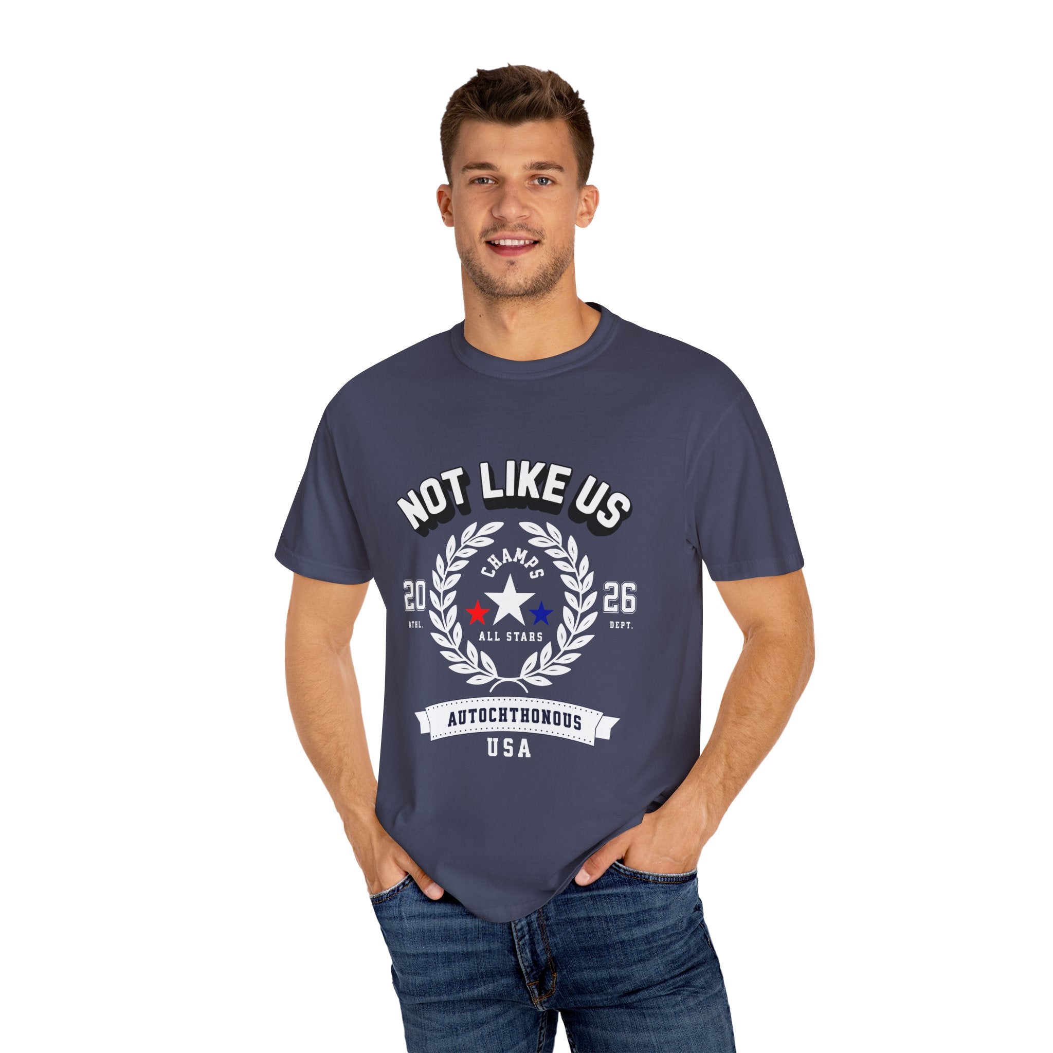 Unisex Garment-Dyed T-Shirt - 'Not Like Us' All Stars Tee - Angel Body