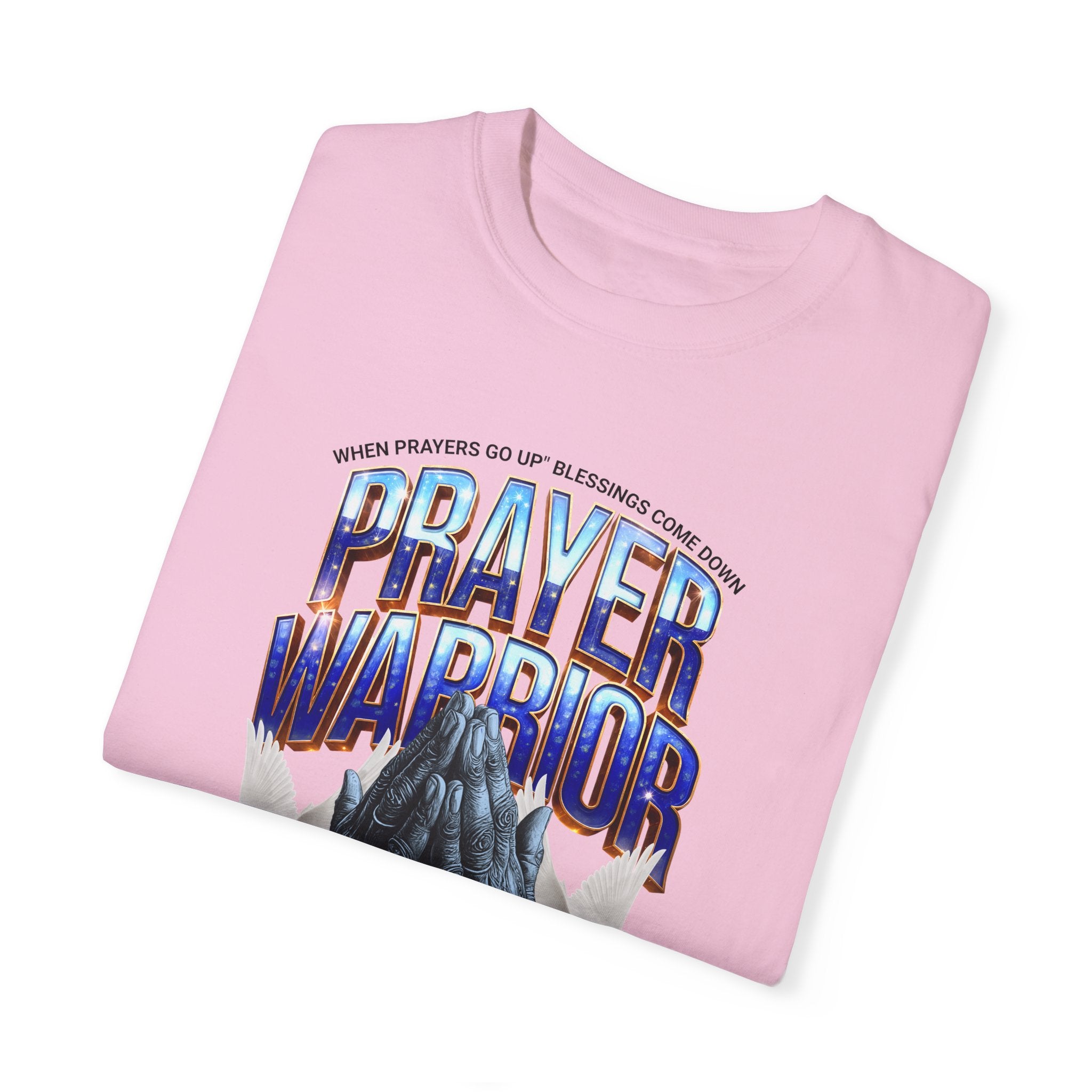 Prayer Warrior Garment-Dyed Unisex T-Shirt | Spiritual, Faith-Inspired Apparel - Angel Body