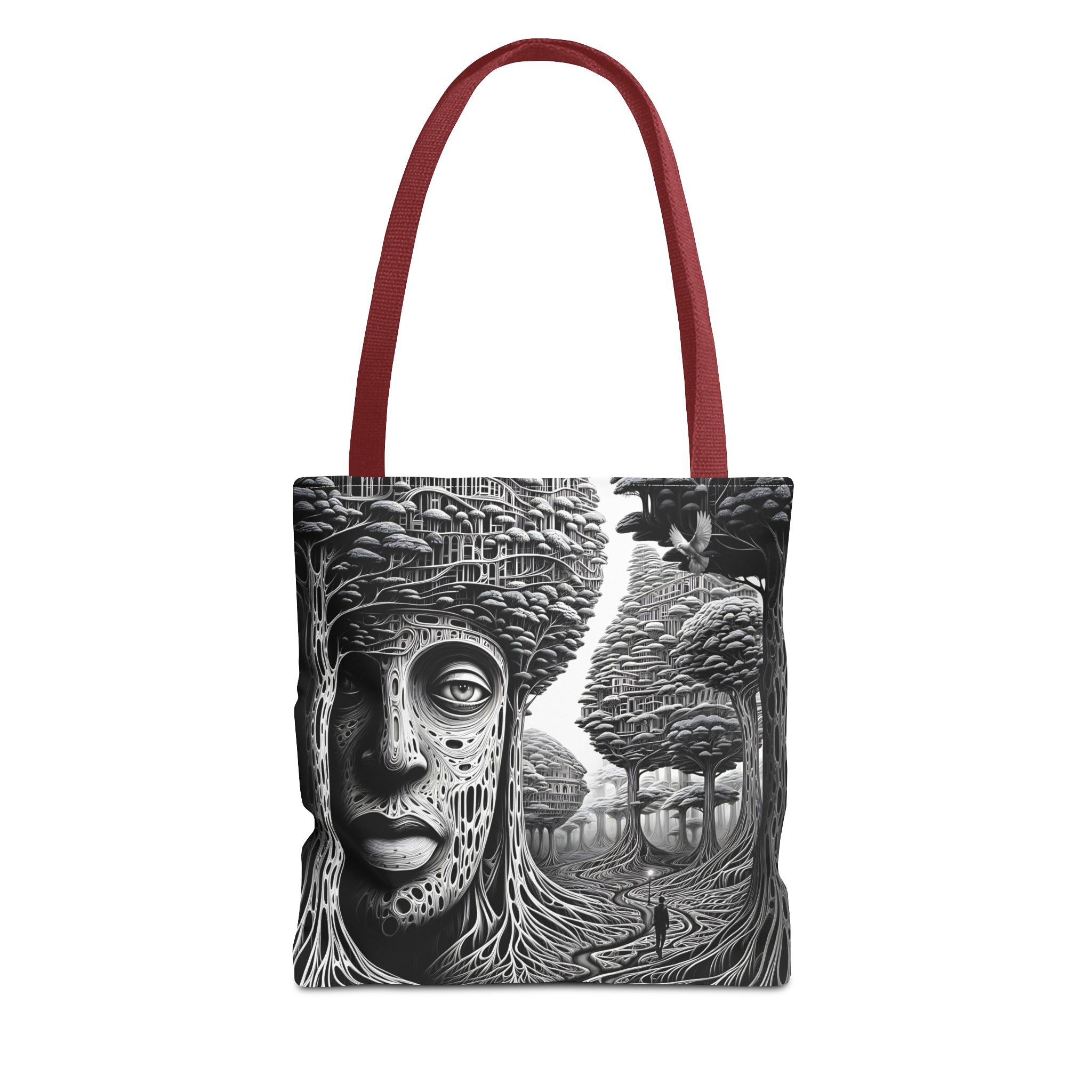 Elegant Crane Tote Bag - Artistic Nature Design for Daily Use and Celebrations - Angel Body