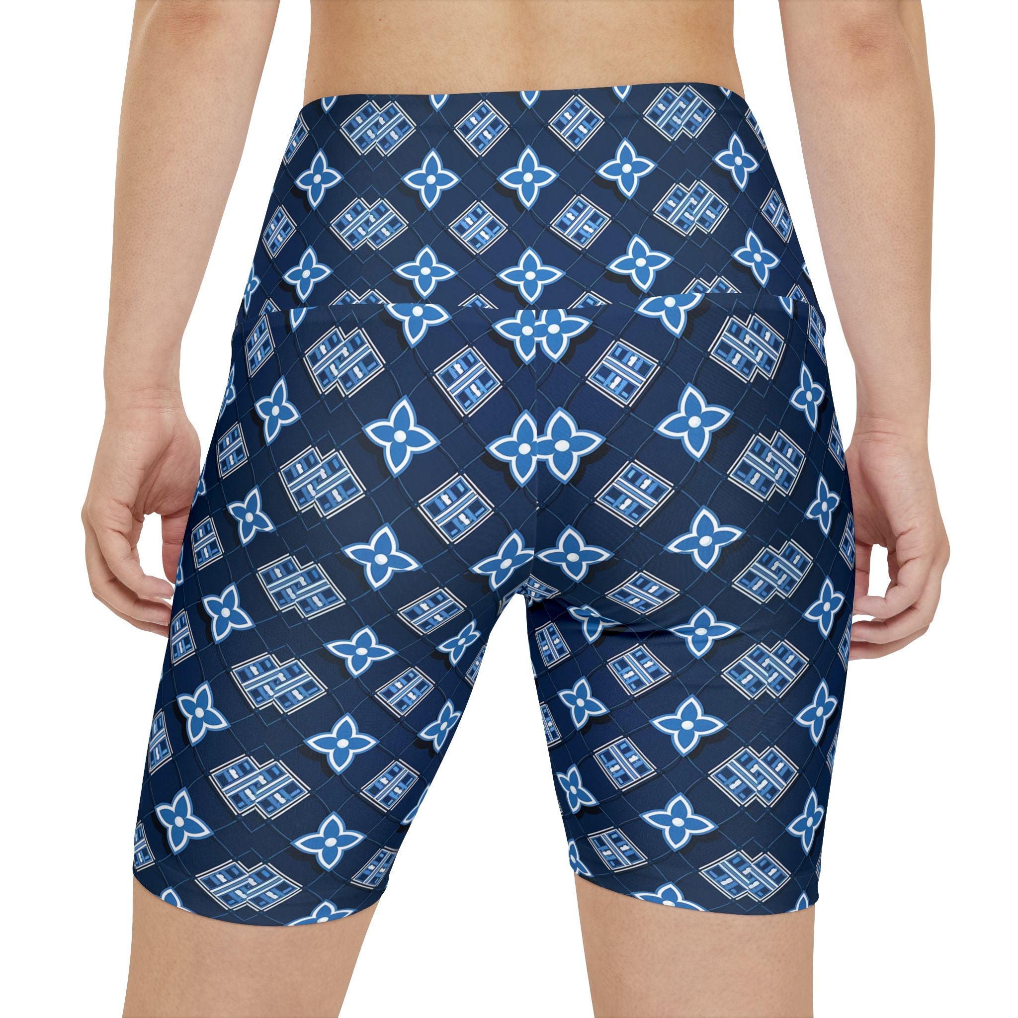 Stylish Women's Workout Shorts with Floral Design for Active Lifestyle - Angel Body