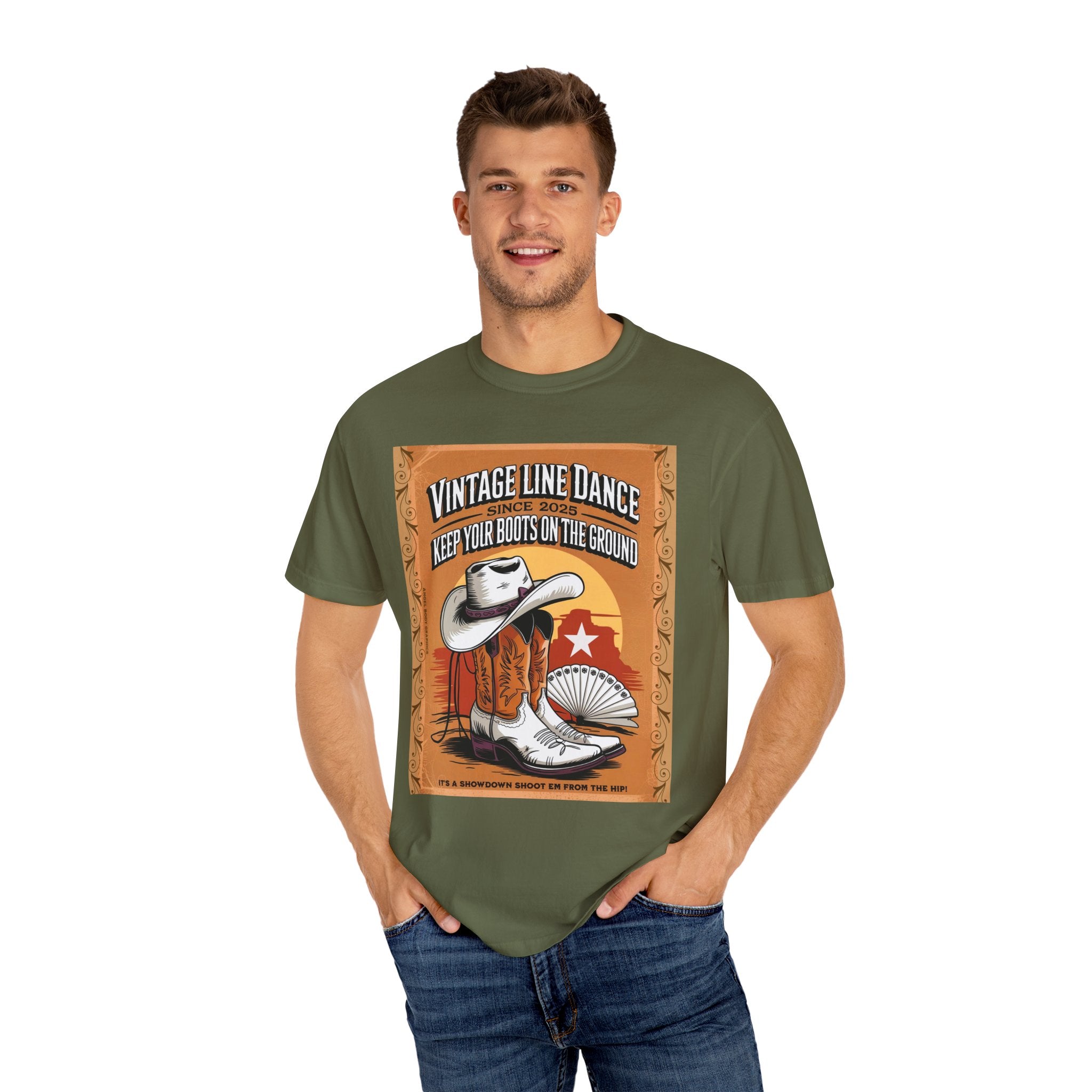 Vintage Line Dance T-Shirt - Keep Your Boots on the Ground