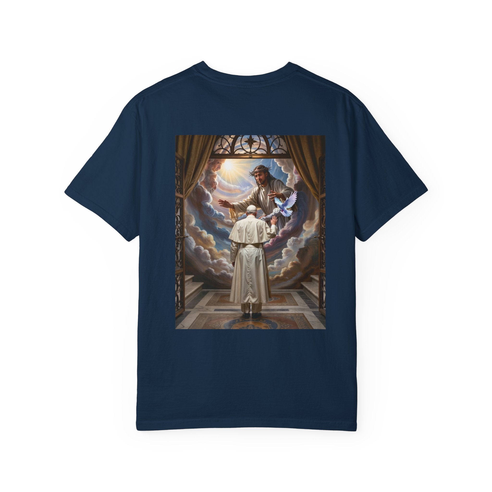 Artistic Unisex Garment-Dyed T-shirt - Divine Inspiration Design - Angel Body