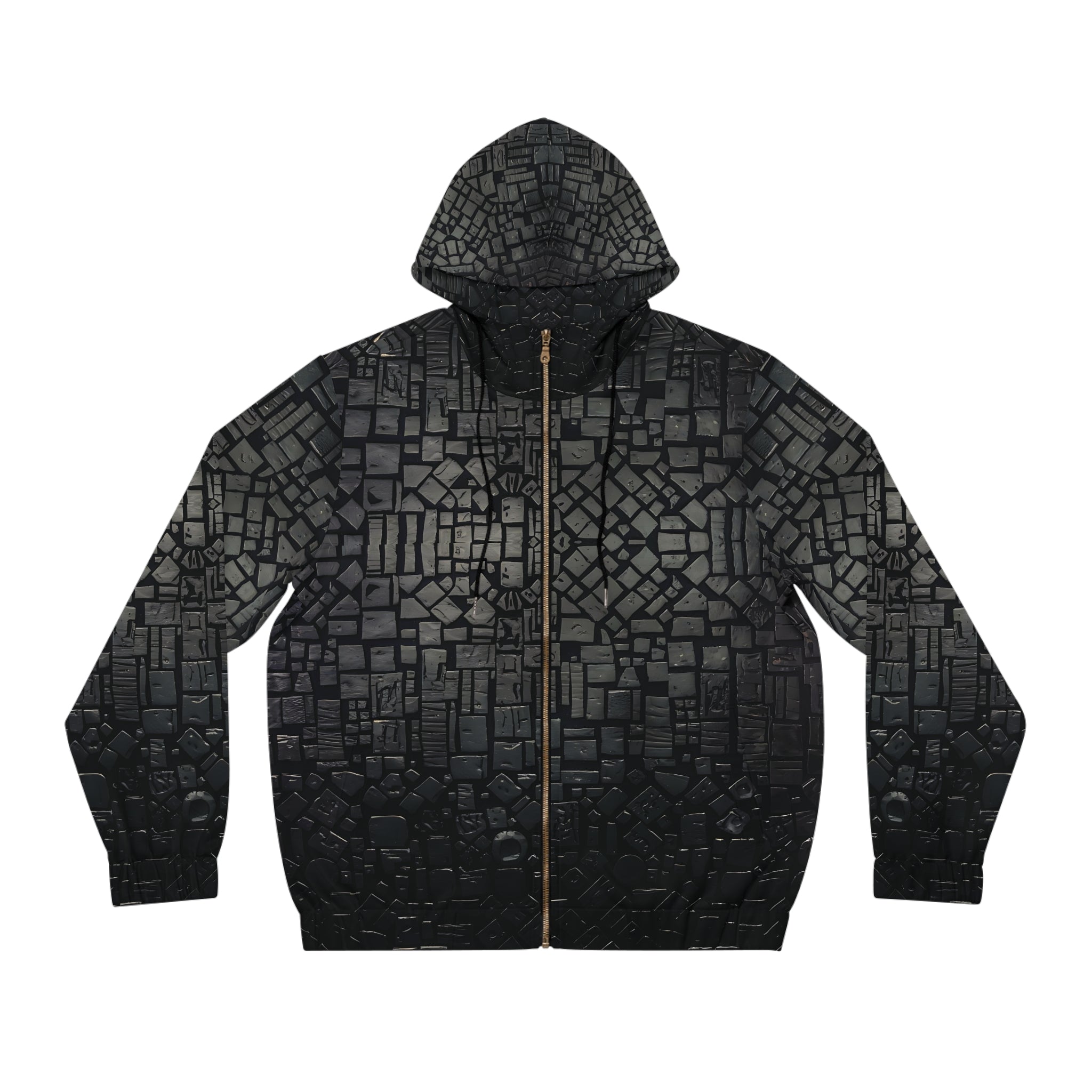 Graphic Hoodie - Futuristic Black & Purple Dragon Design - Angel Body