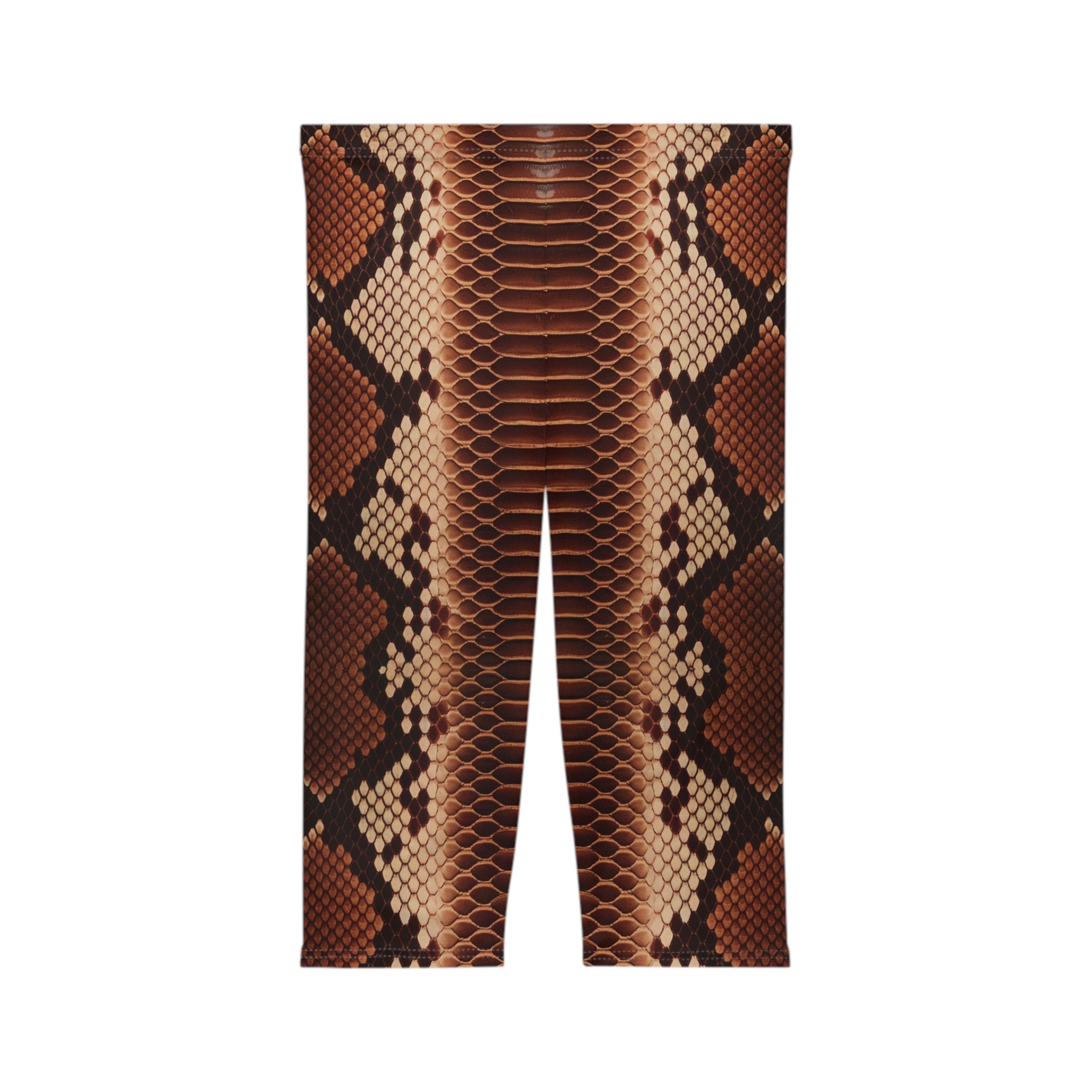 Stylish Python Print Women’s Capri Leggings | Trendy Fitness Wear - Angel Body