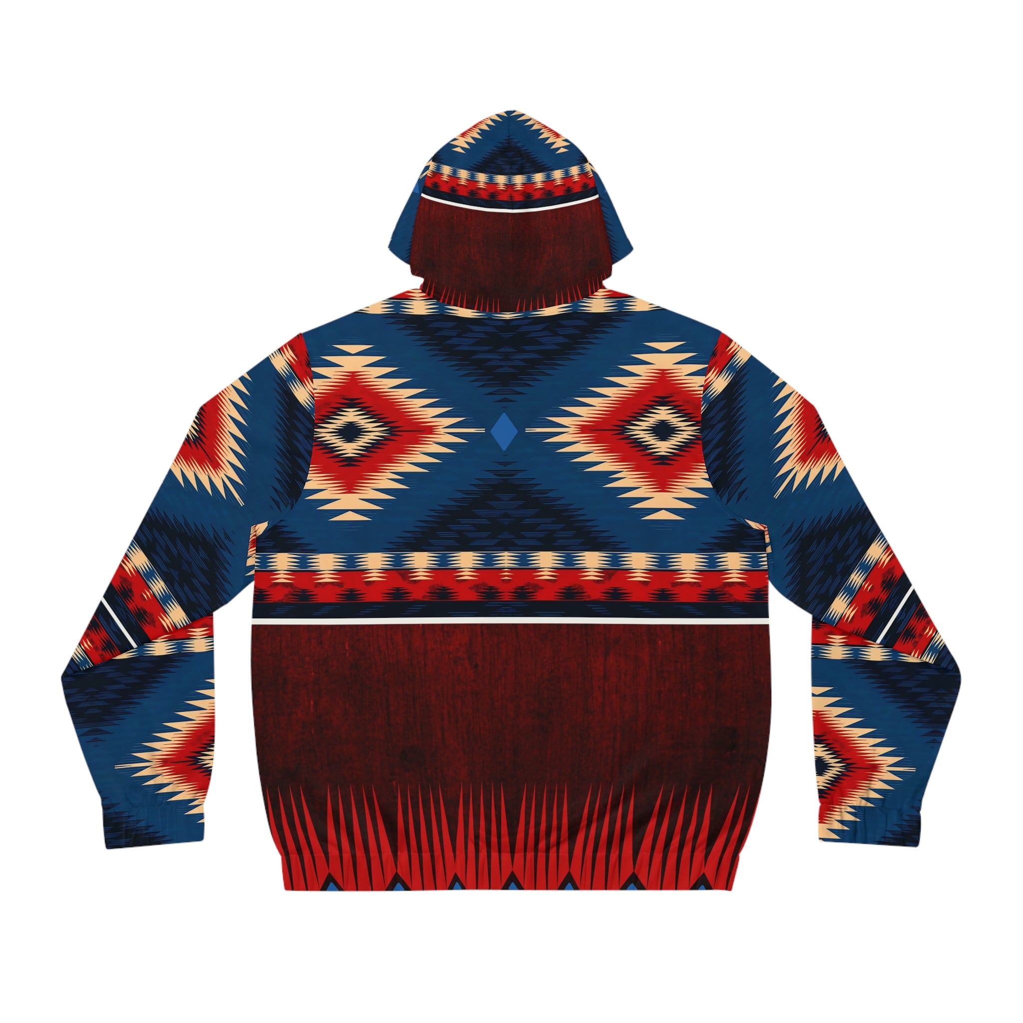 Men's Full-Zip Hoodie - Vibrant Tribal Print for Cozy Comfort - Angel Body