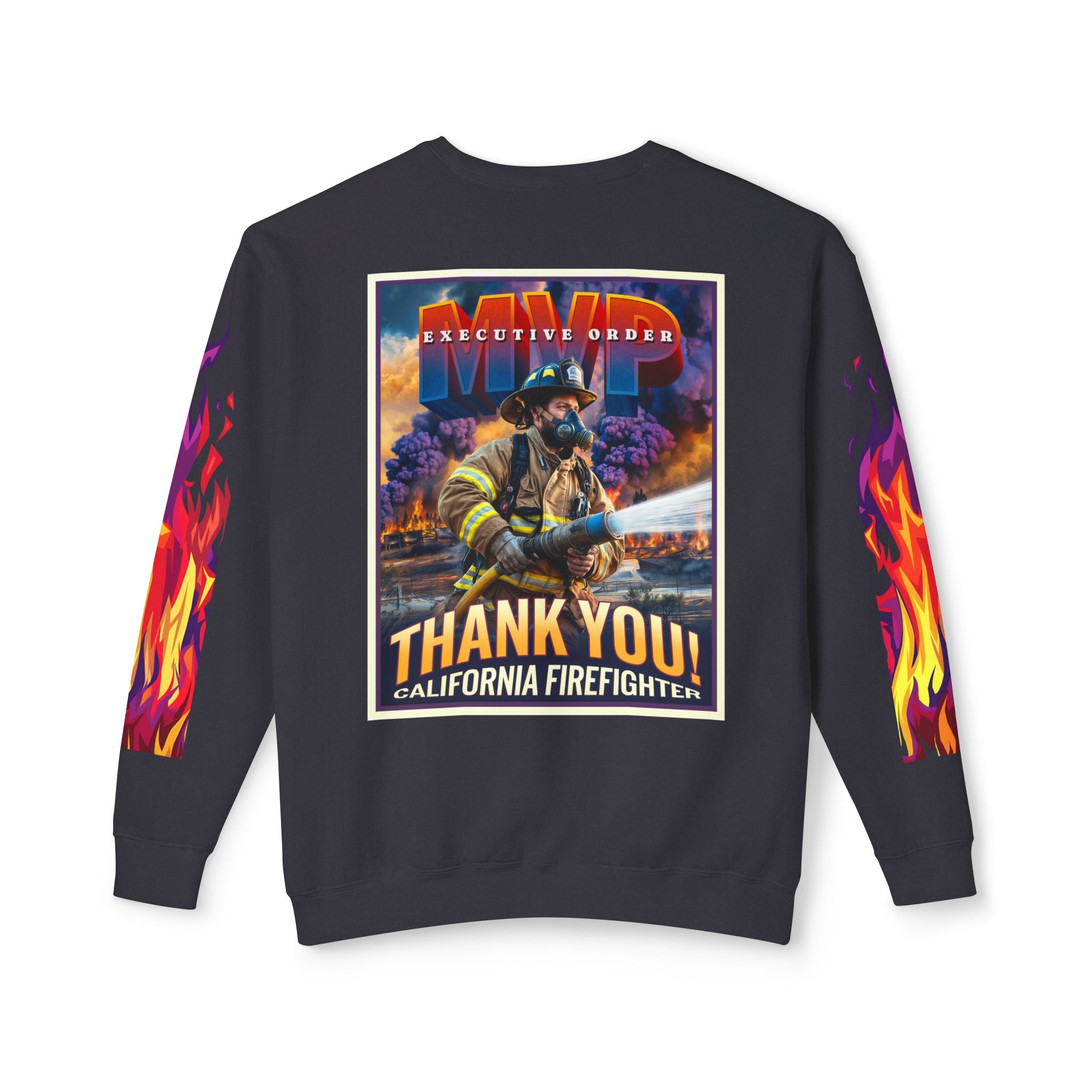 California Firefighter Crewneck Sweatshirt - Angel Body