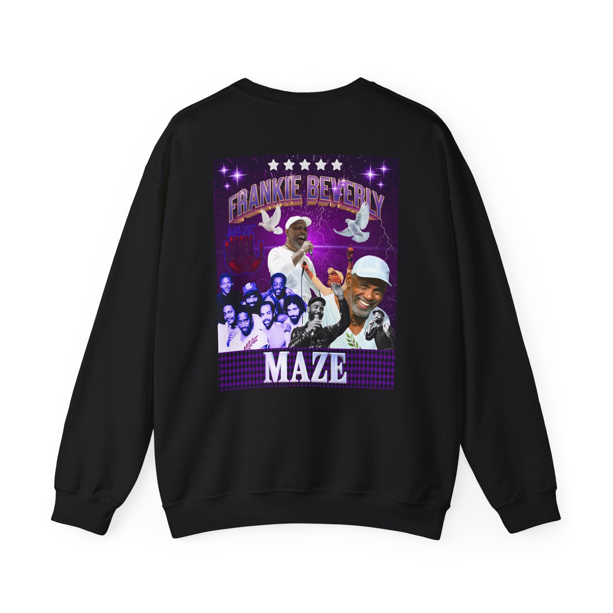 Limited Edition Frankie Beverly collage Crewneck Sweatshirt - Retro style Music Tribute to a Legendary soul singer - Angel Body