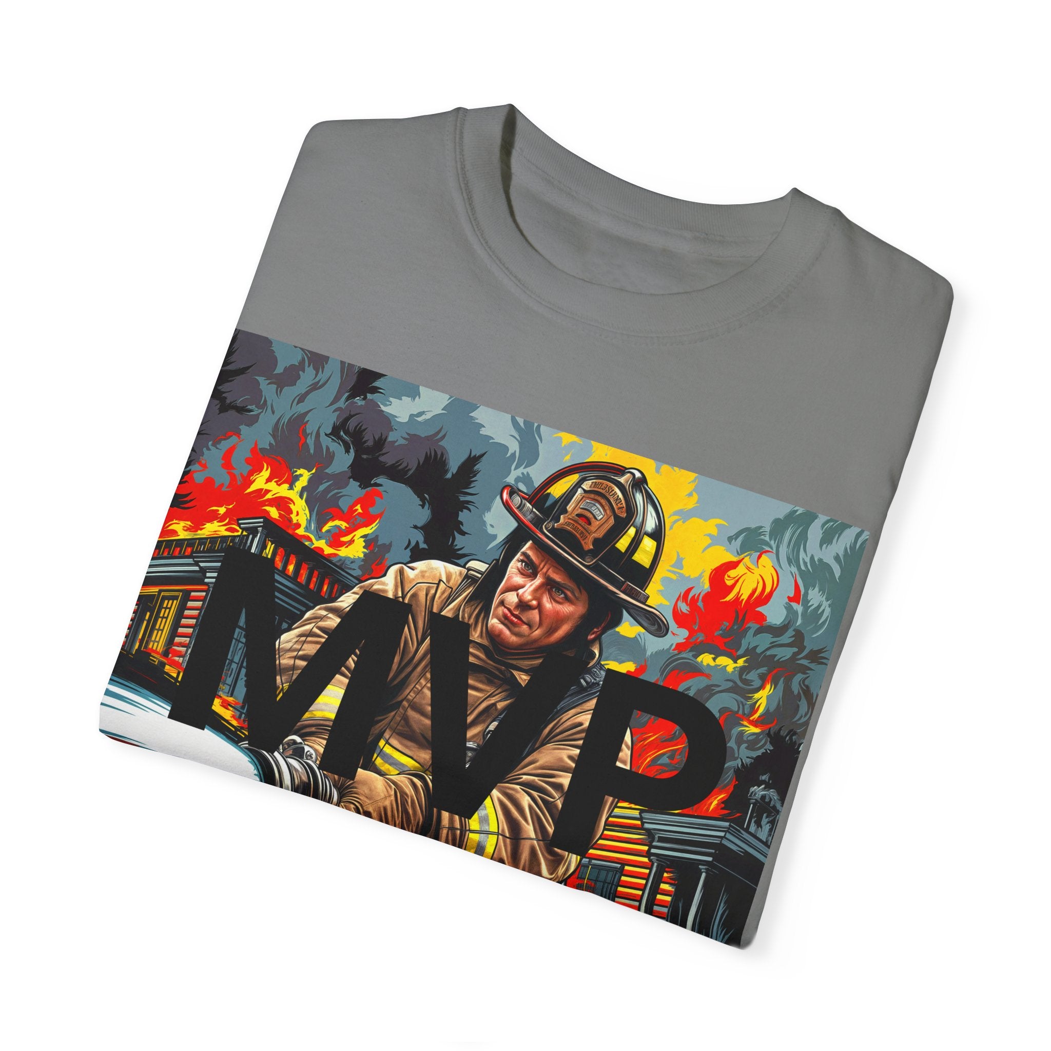 MVP Thank You Firefighter T-Shirt - Unisex Garment-Dyed Tee - Angel Body