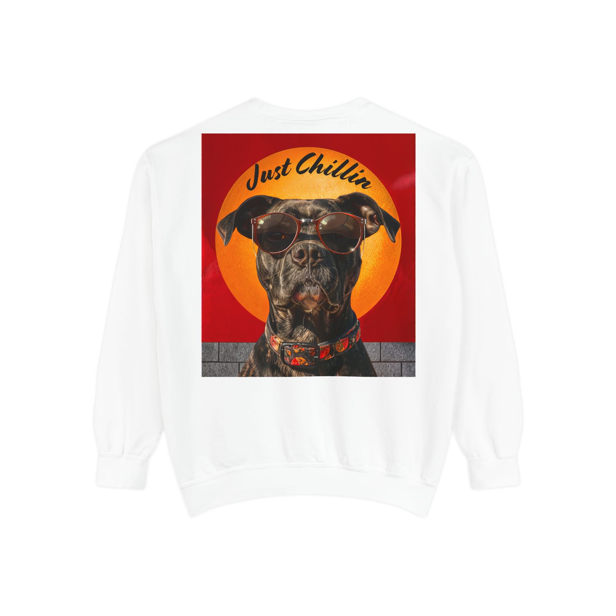 Pit Bull Terrier Dog Sunglasses Sweatshirt - Unisex Garment-Dyed - Angel Body