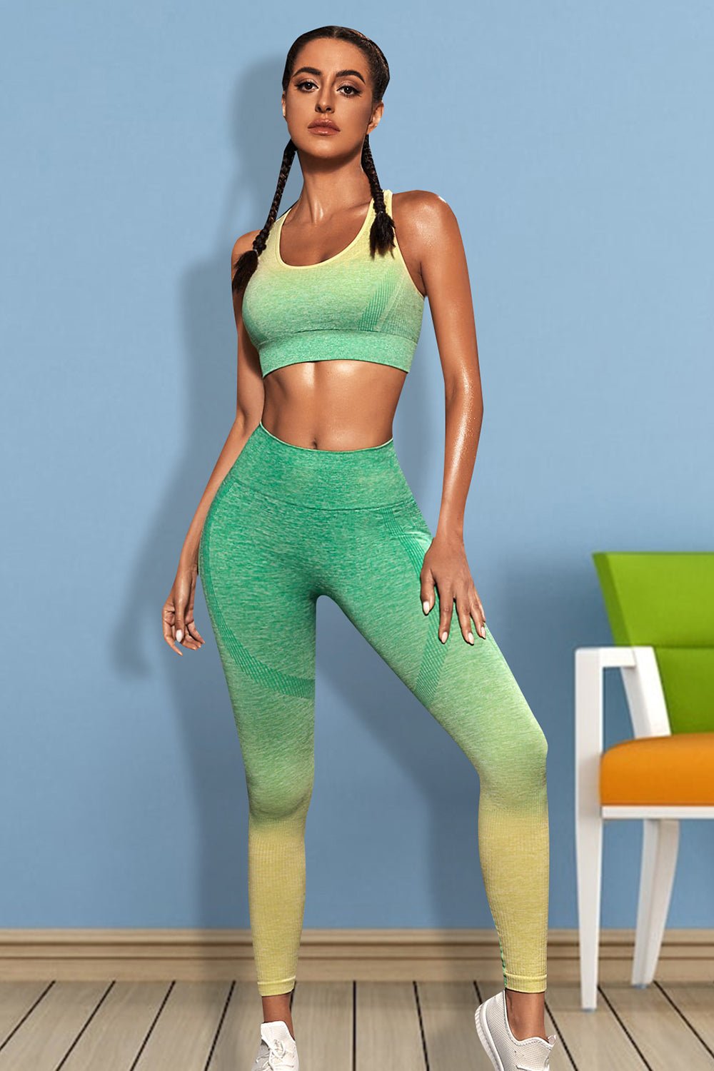 Gradient Sports Tank and Leggings Set - Angel Body