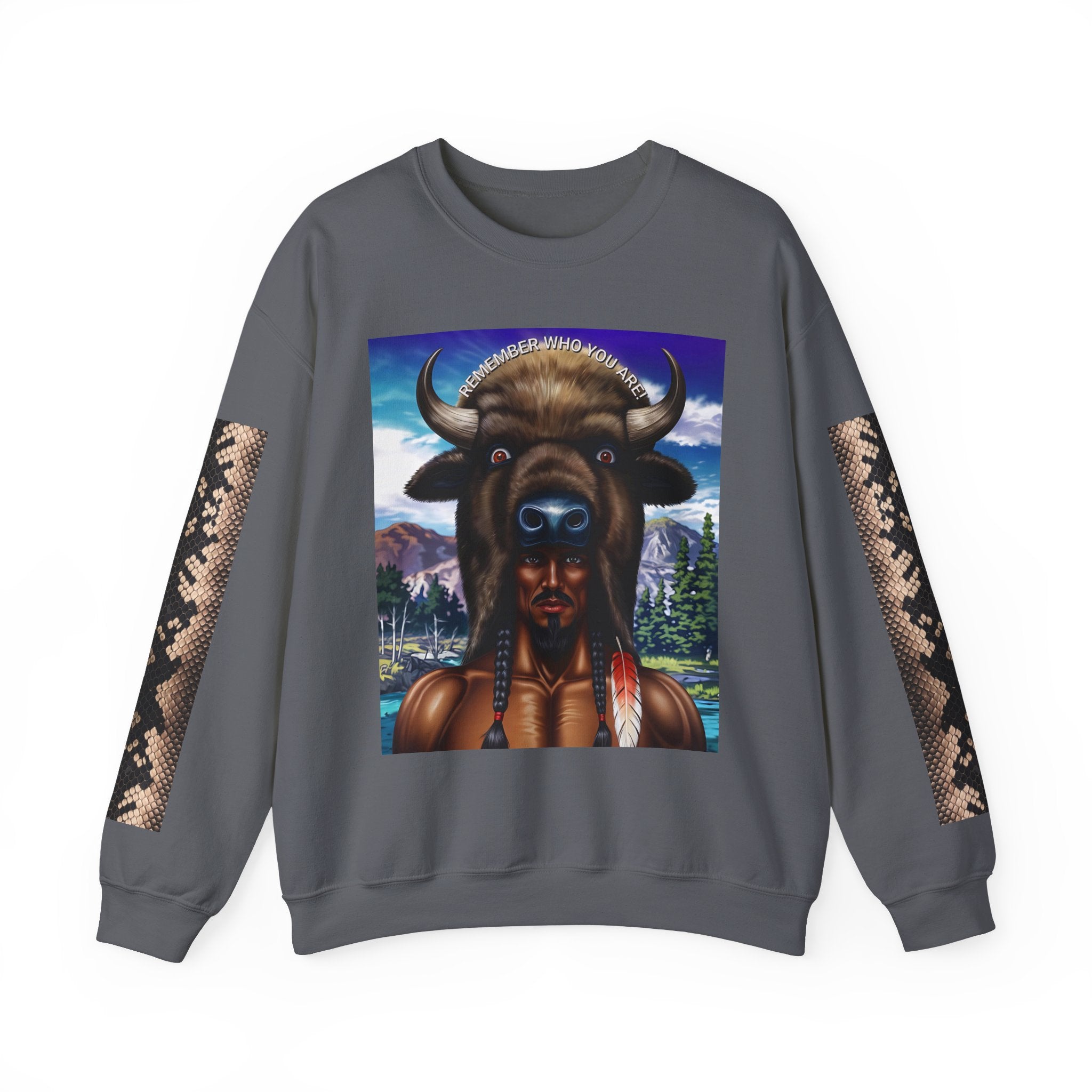 Native American Spirit Crewneck Sweatshirt - Unisex Heavy Blend™ - Angel Body