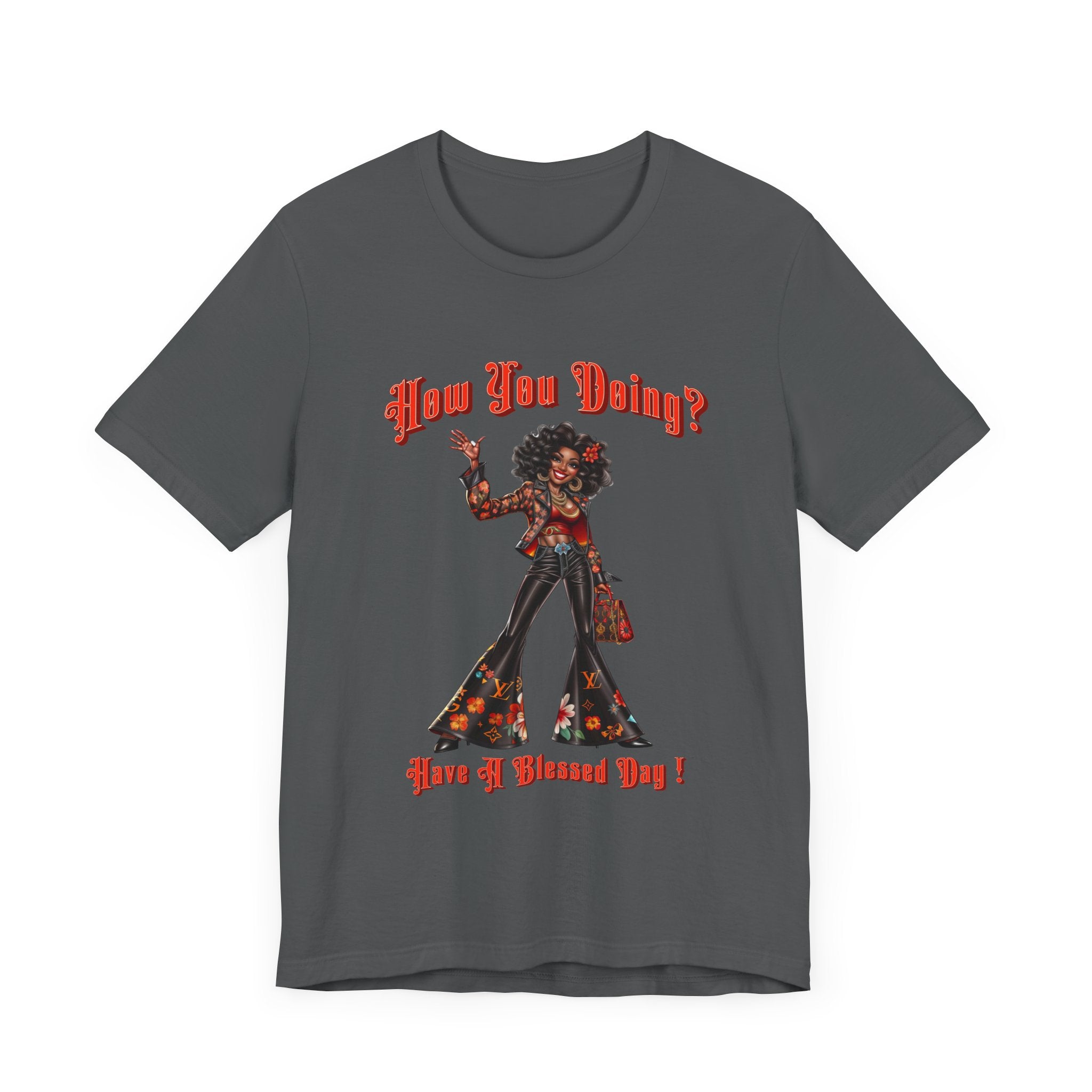 Happy Lady Waving Tee - Angel Body