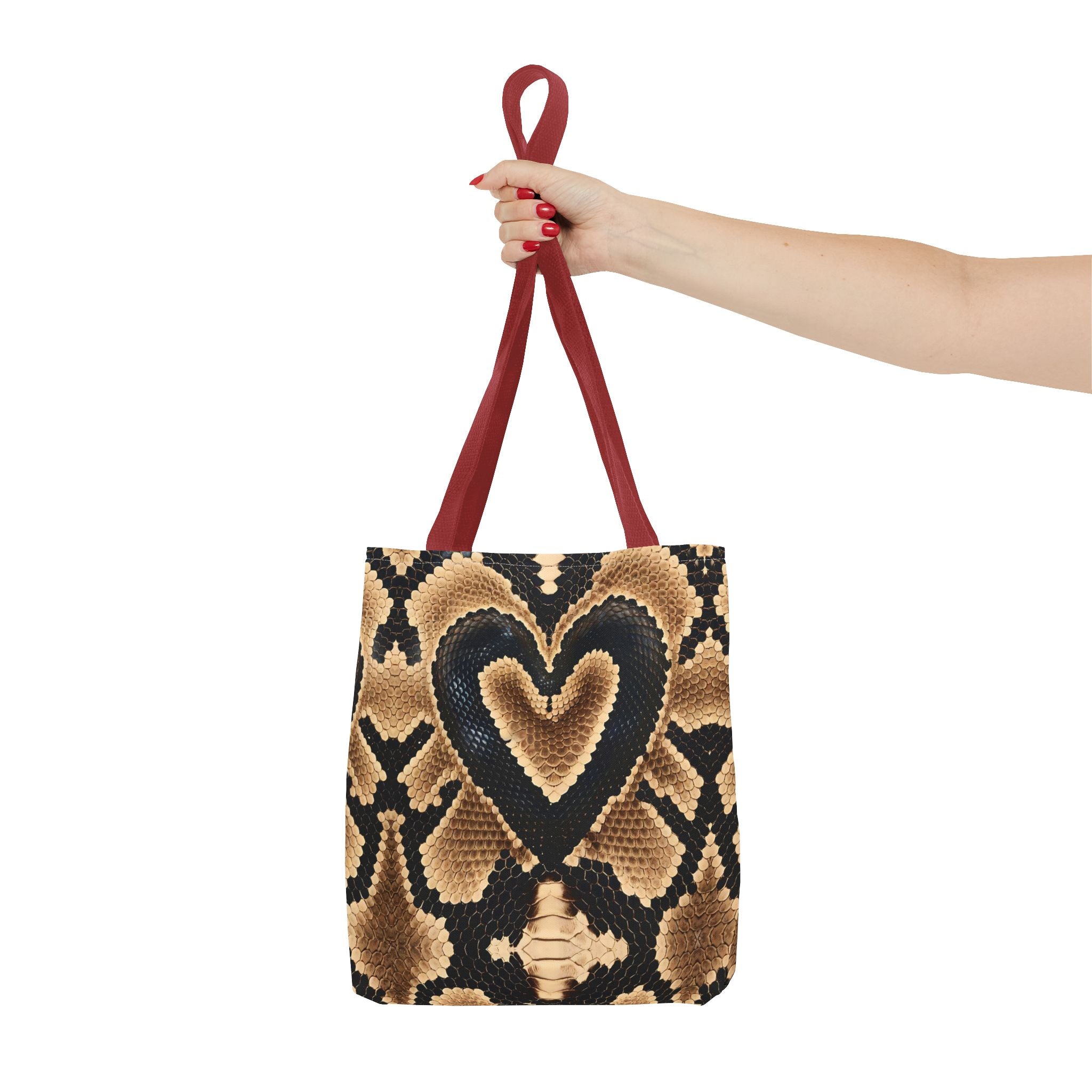 Heart Snake Print Tote Bag - Stylish and Unique for Everyday Use - Angel Body