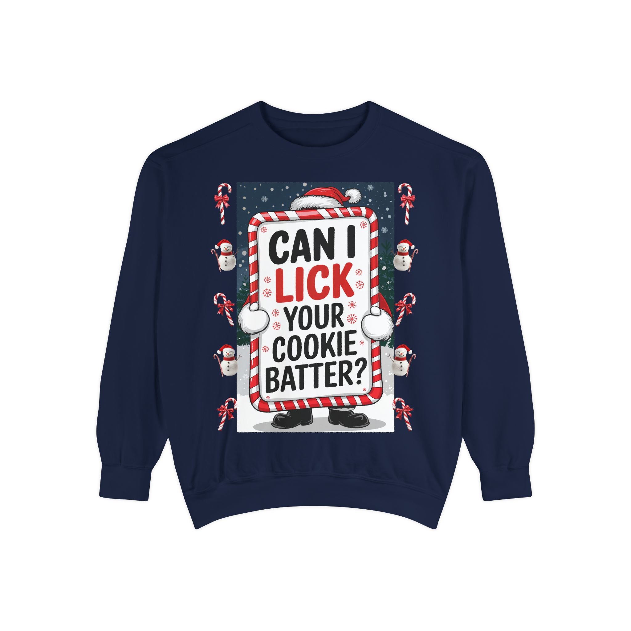 Funny Holiday Cookie Batter Sweatshirt - Unisex Christmas Sweatshirt - Angel Body