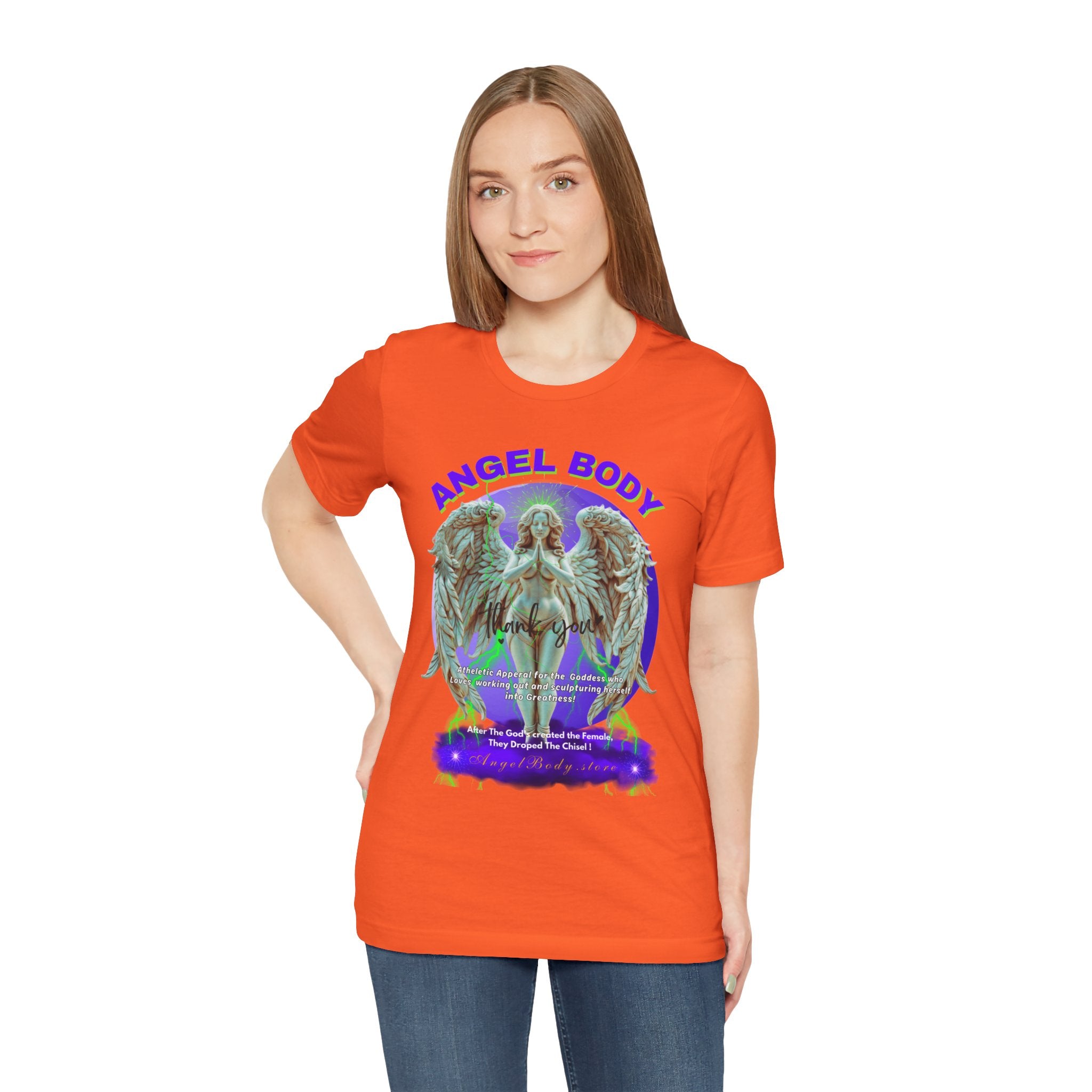 Unisex Jersey Short Sleeve Tee: Guardian Angel Spiritual Warrior 4 - Angel Body