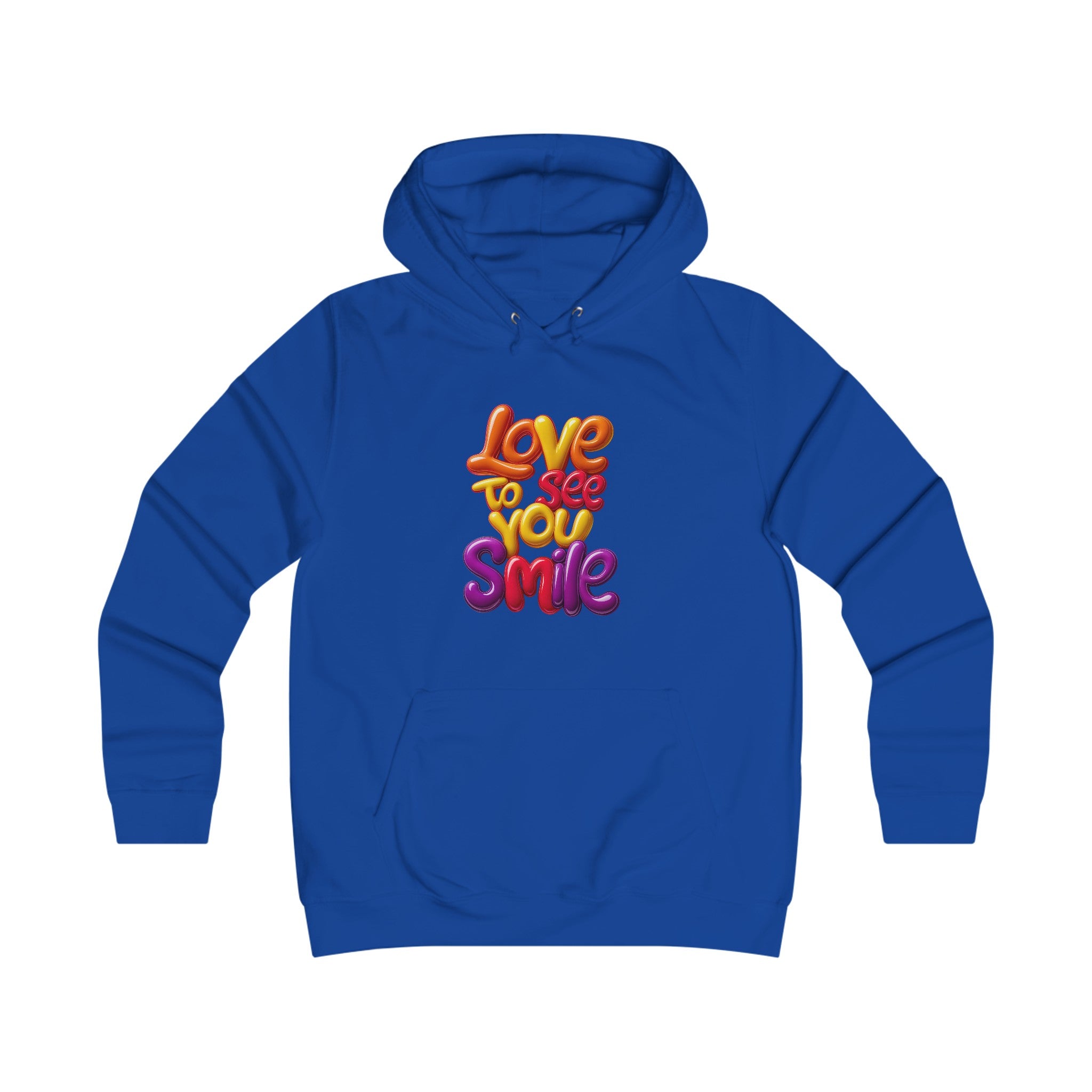Girlie College Hoodie: 3D. Love to see you smile - Angel Body