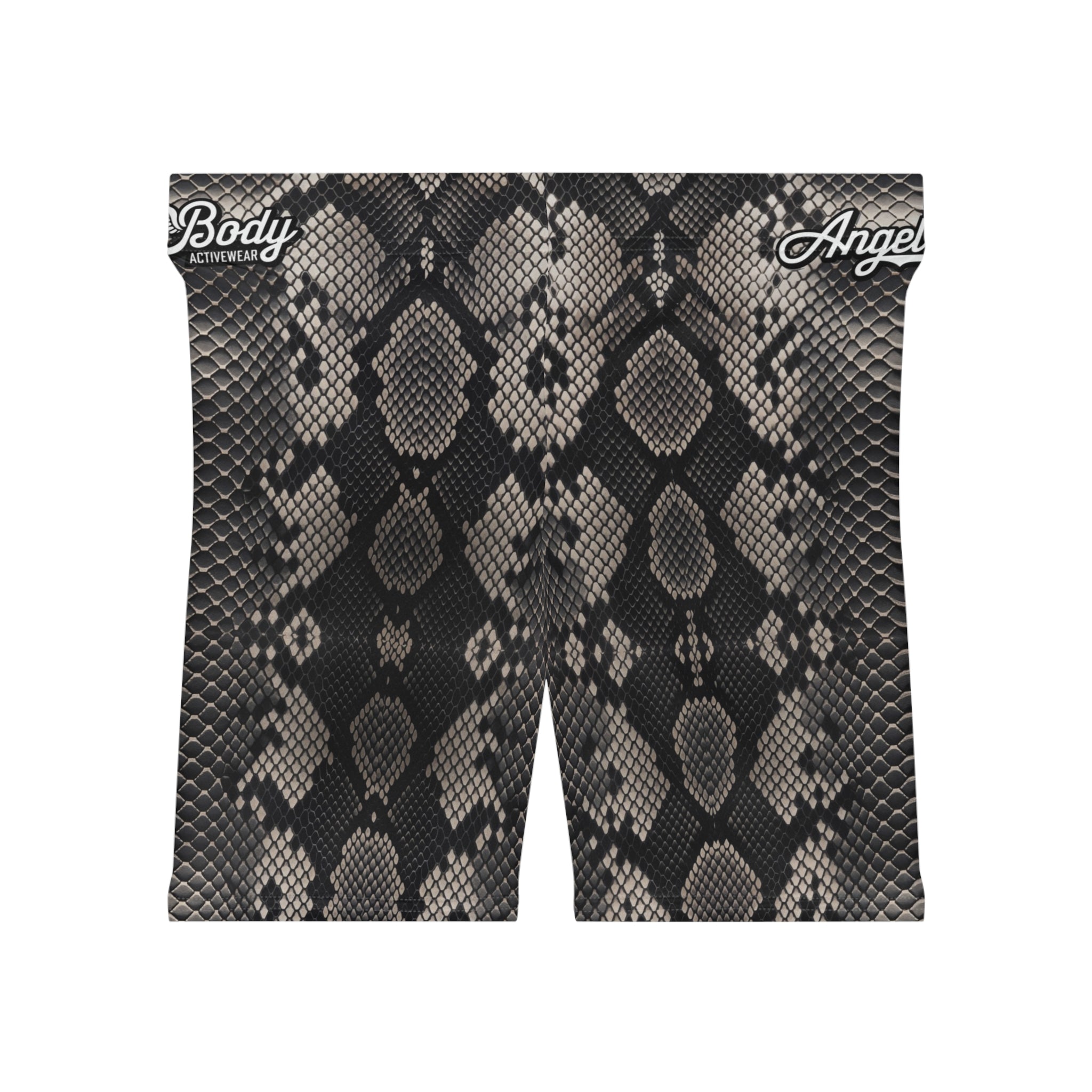 Women's Snake Print Biker Shorts | Stylish & Comfortable Activewear - Angel Body