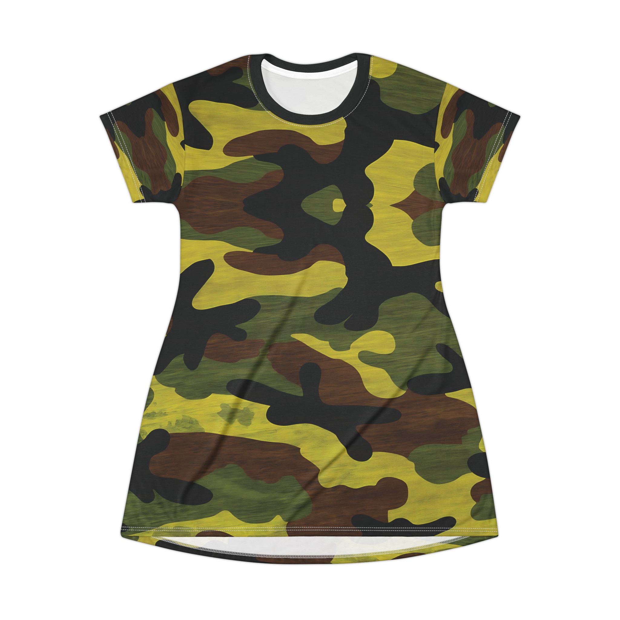 Camouflage T-Shirt Dress for Adventurous Styles - Angel Body