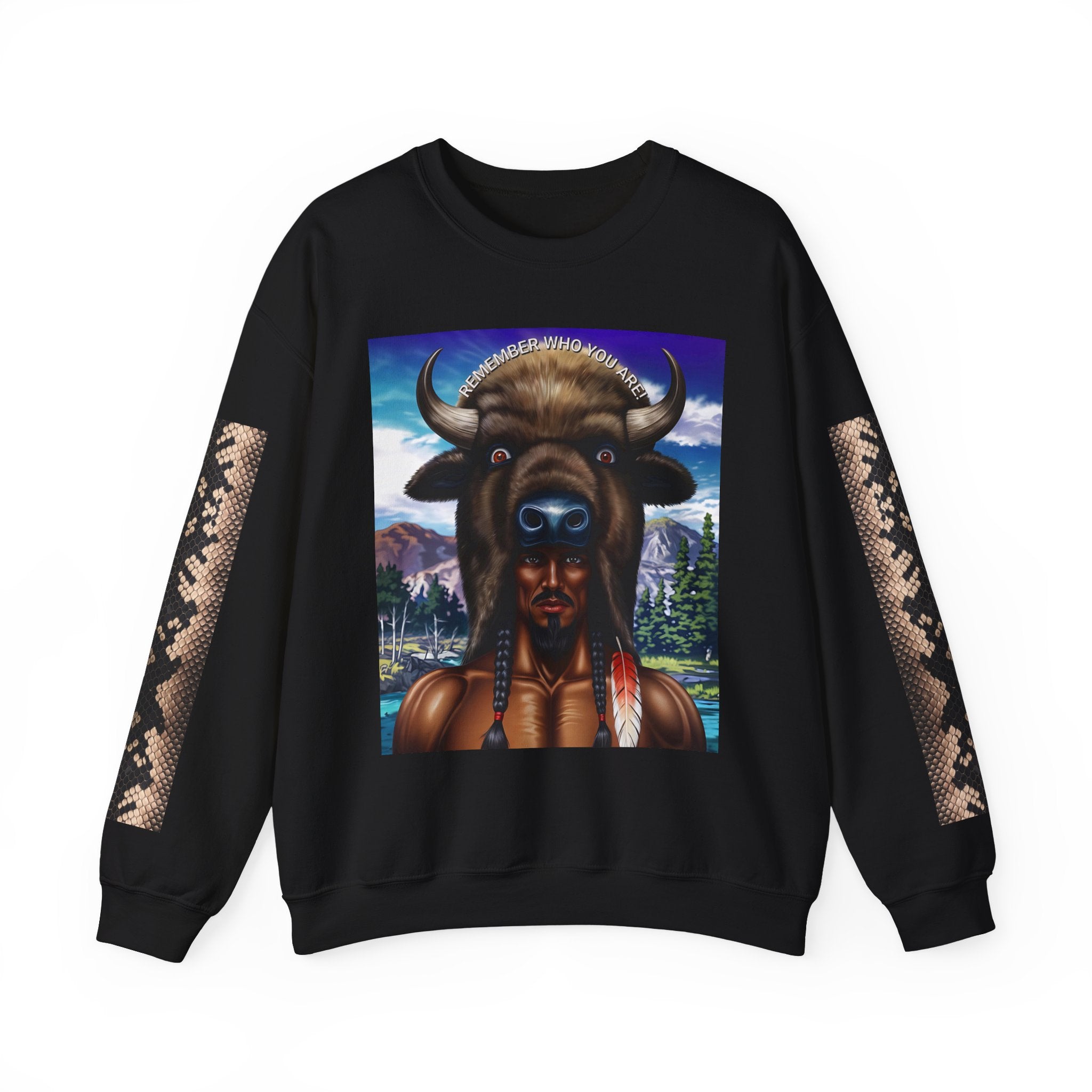 Native American Spirit Crewneck Sweatshirt - Unisex Heavy Blend™ - Angel Body