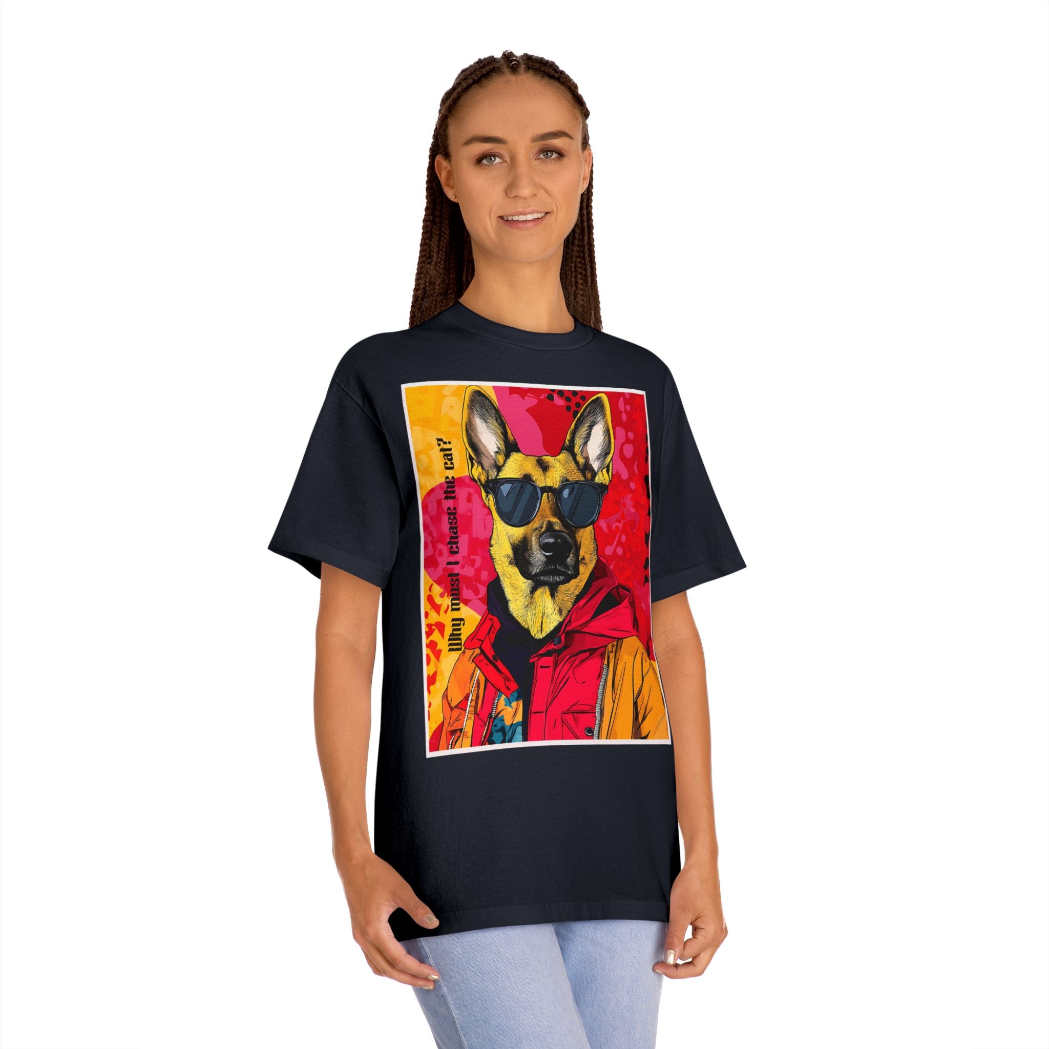 German Shepard Tee - Fun & Vibrant Unisex Graphic Shirt - Angel Body
