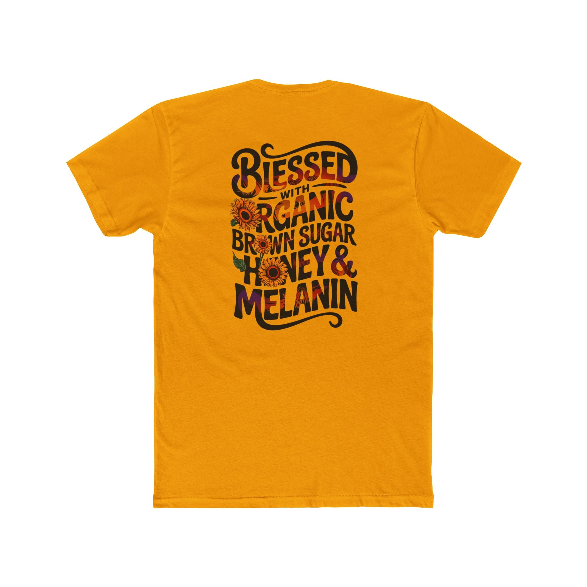 Blessed Organic Cotton Crew Tee - Celebrating Melanin & Natural Beauty