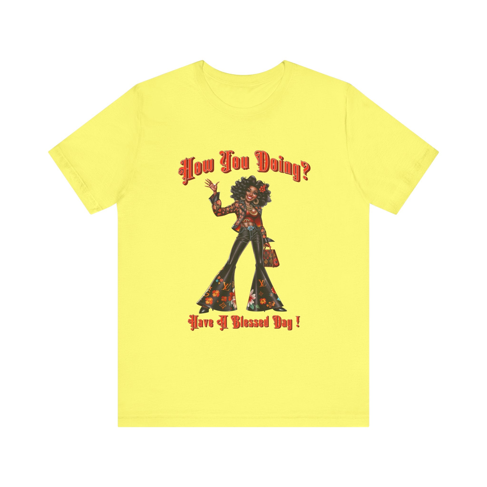 Happy Lady Waving Tee - Angel Body