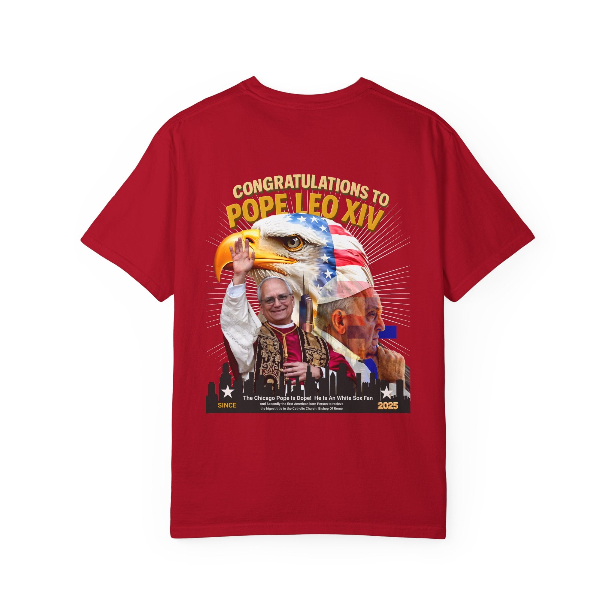 Pope Leo XIV Celebration T-Shirt - Unisex Garment-Dyed Tee - Angel Body