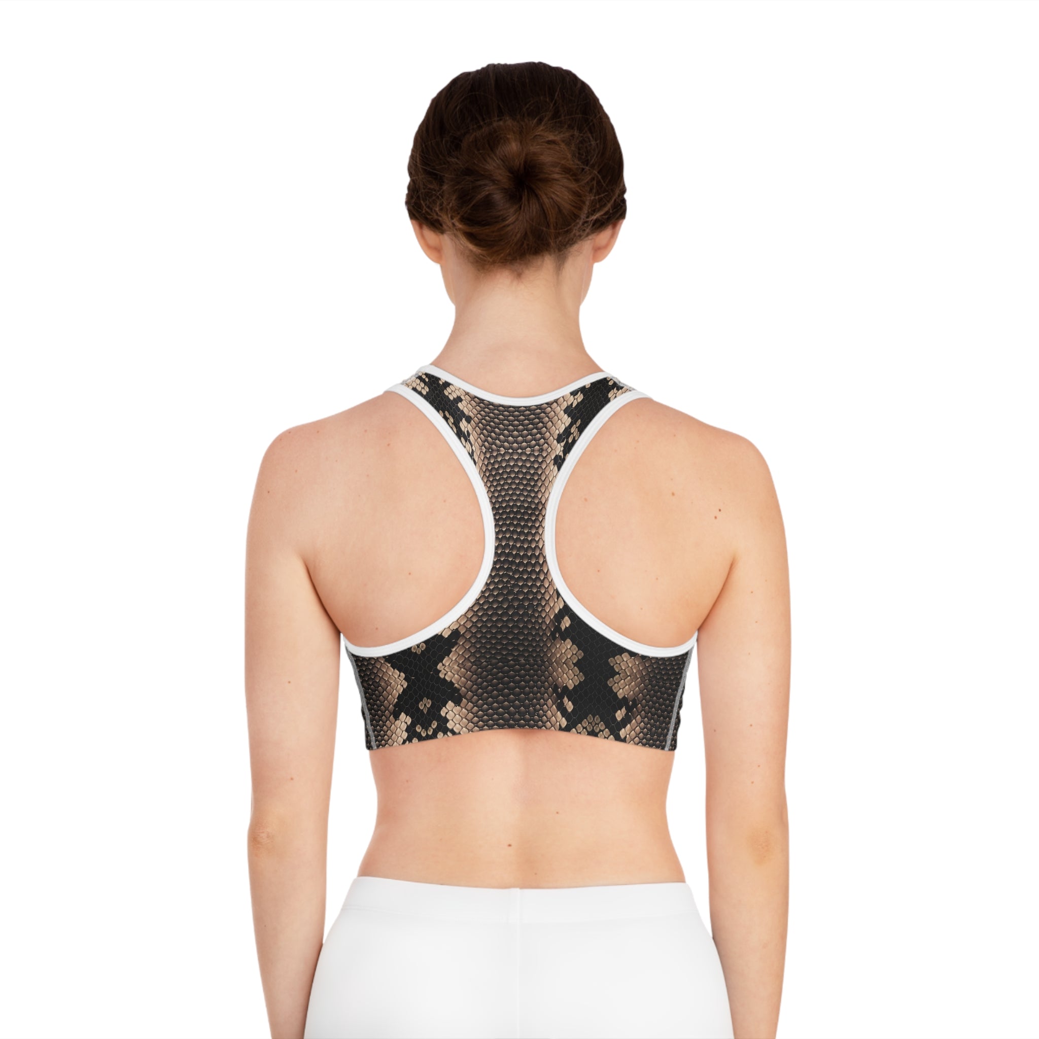 Stylish Python Print Sports Bra for Active Women - Angel Body