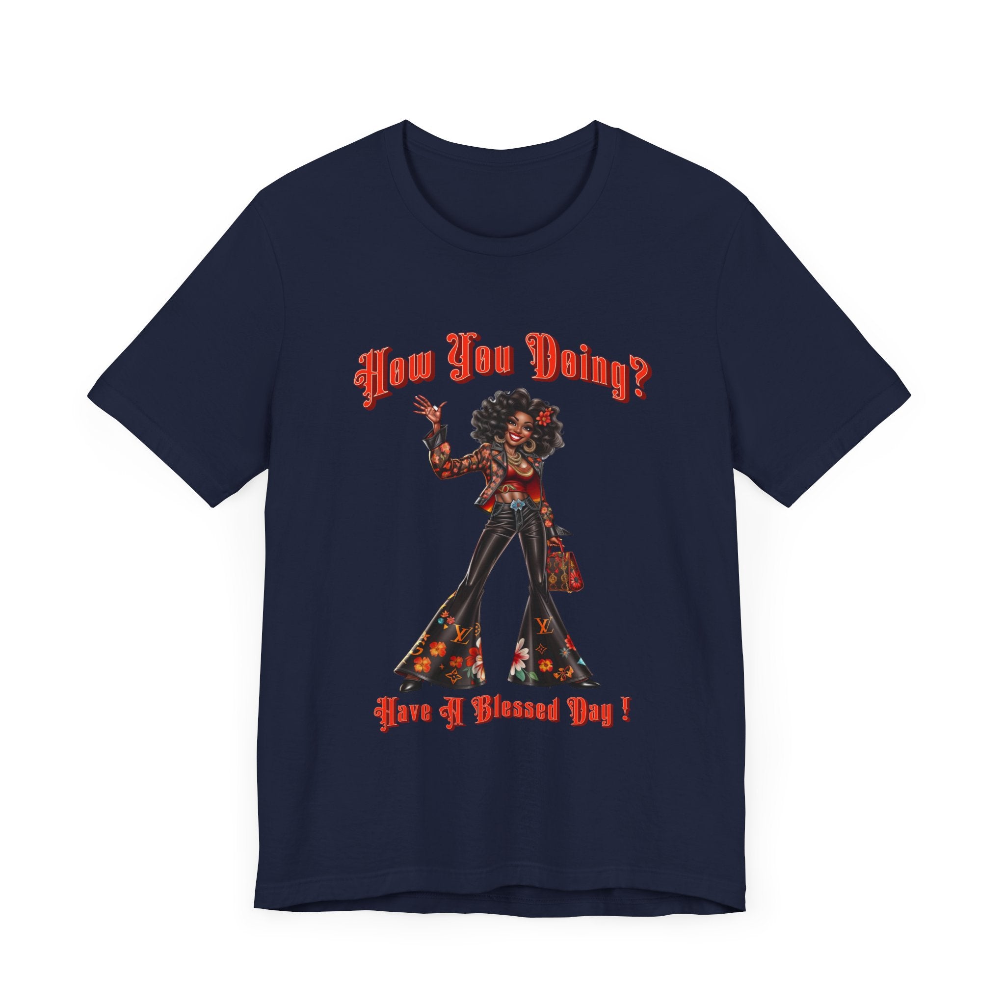 Happy Lady Waving Tee - Angel Body