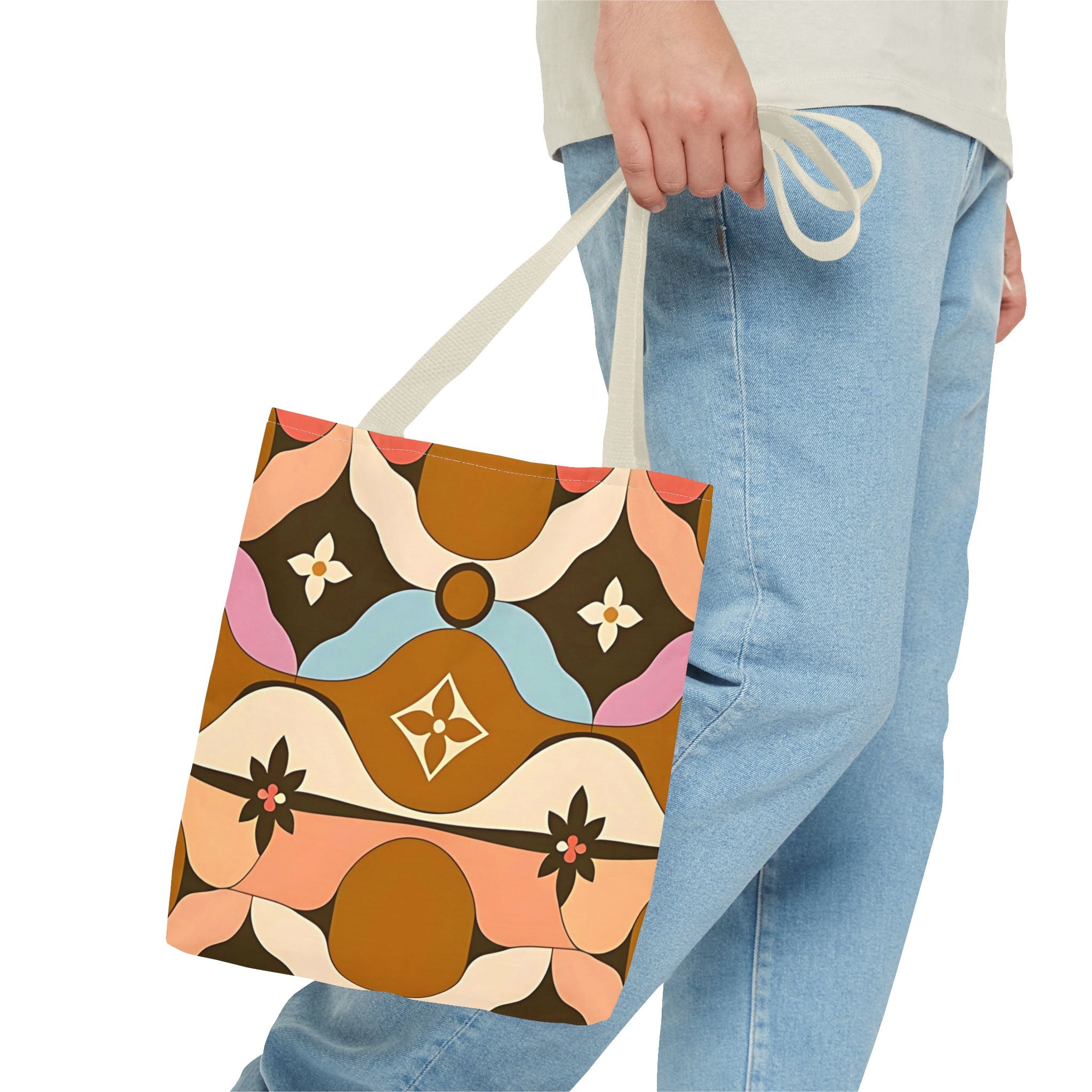 Boho Chic Tote Bag - Colorful Floral Design for Everyday Use - Angel Body