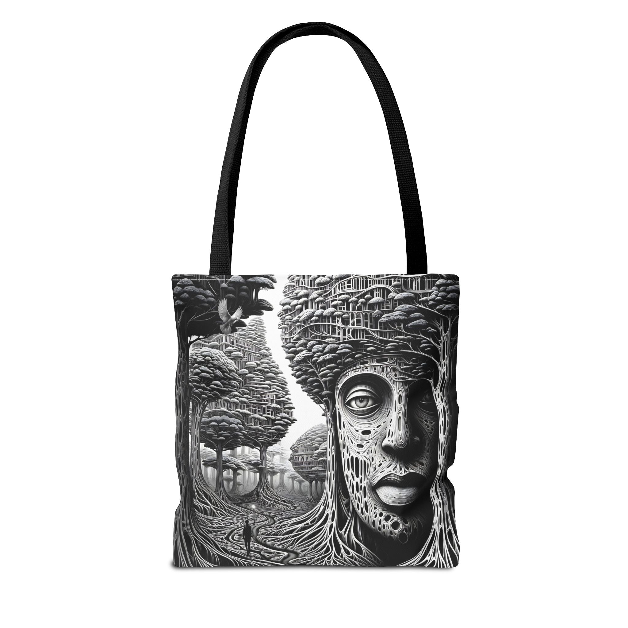 Elegant Crane Tote Bag - Artistic Nature Design for Daily Use and Celebrations - Angel Body