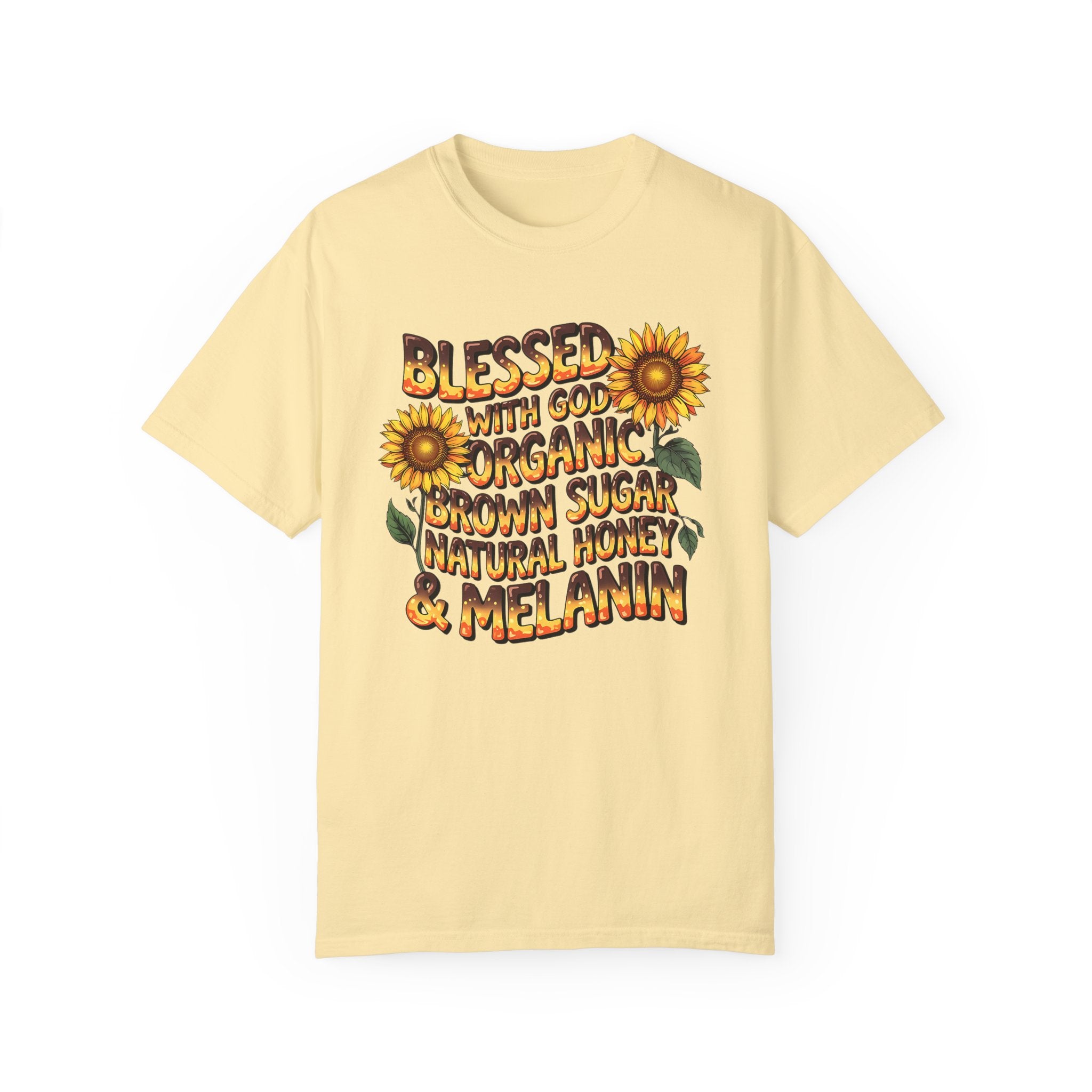Blessed with God Sunflower T-Shirt - Organic & Melanin Vibe