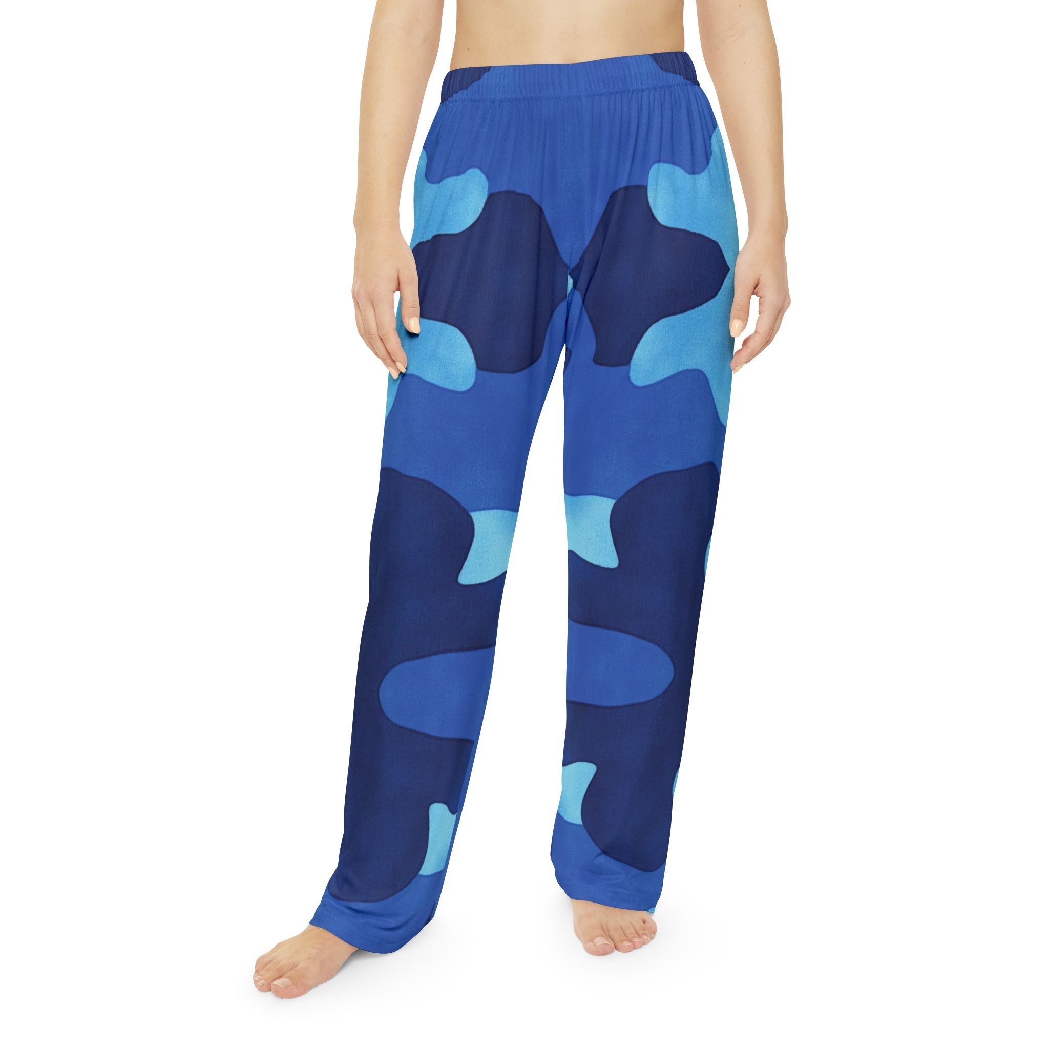 Cozy Blue Abstract Women's Pajama Pants - Relax in Style