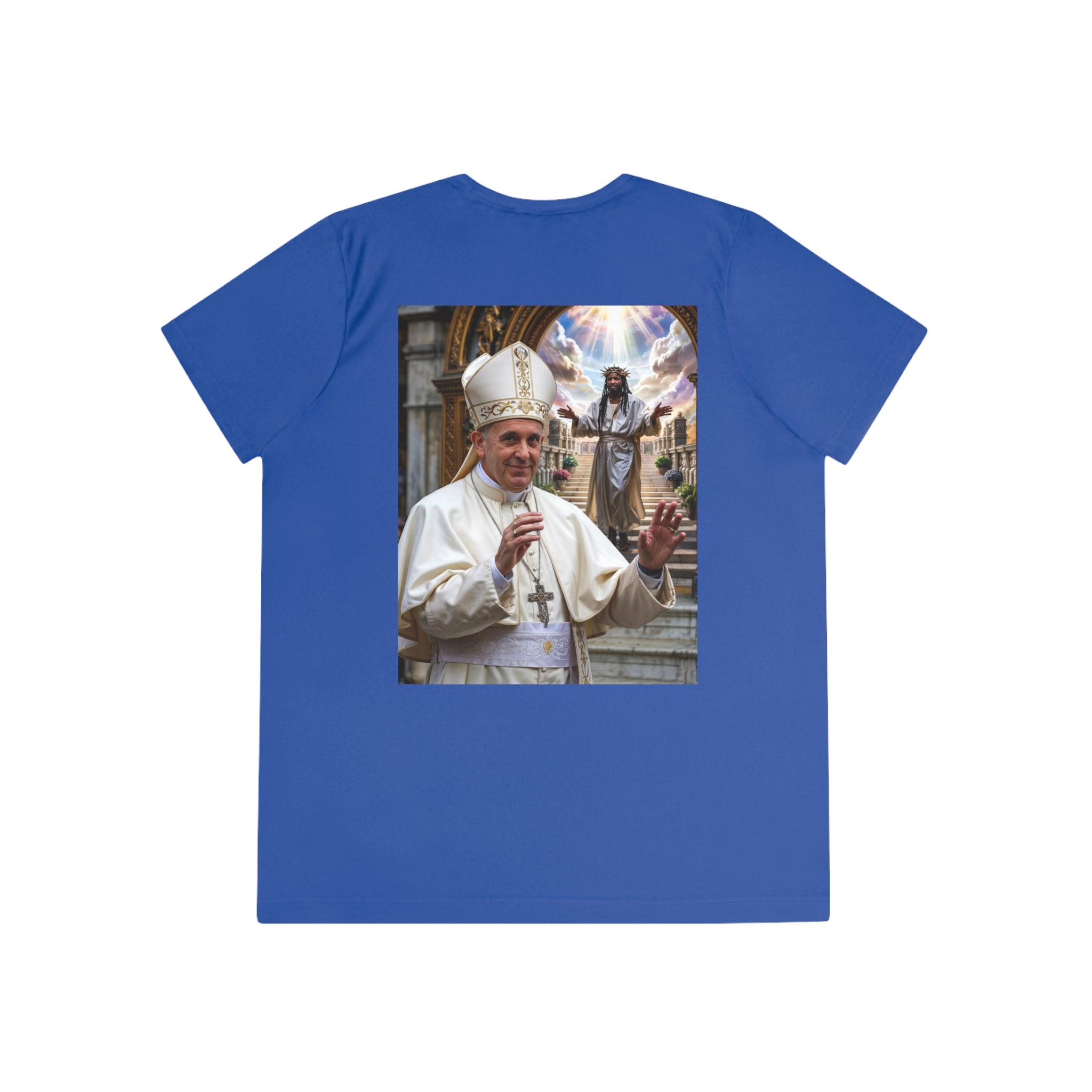 Pope-Inspired Ladies Competitor Tee - Faith & Inspiration Graphic Tee - Angel Body