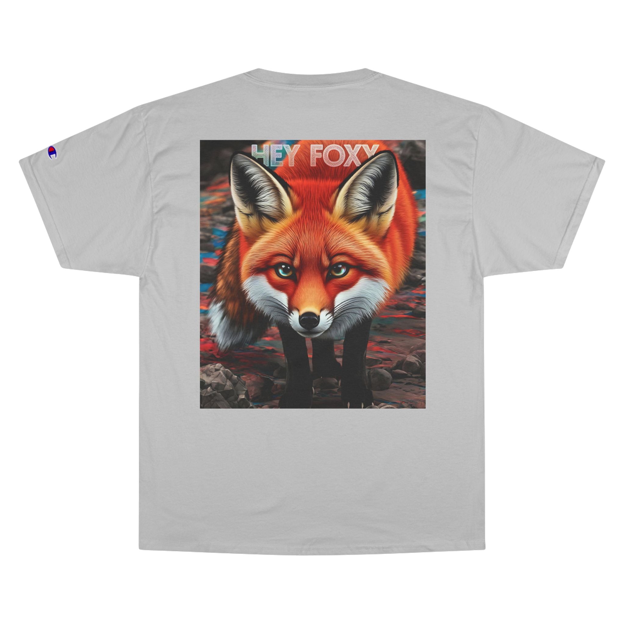 Hey Foxy Champion T-Shirt – Cute Fox Graphic Tee for Nature Lovers - Angel Body