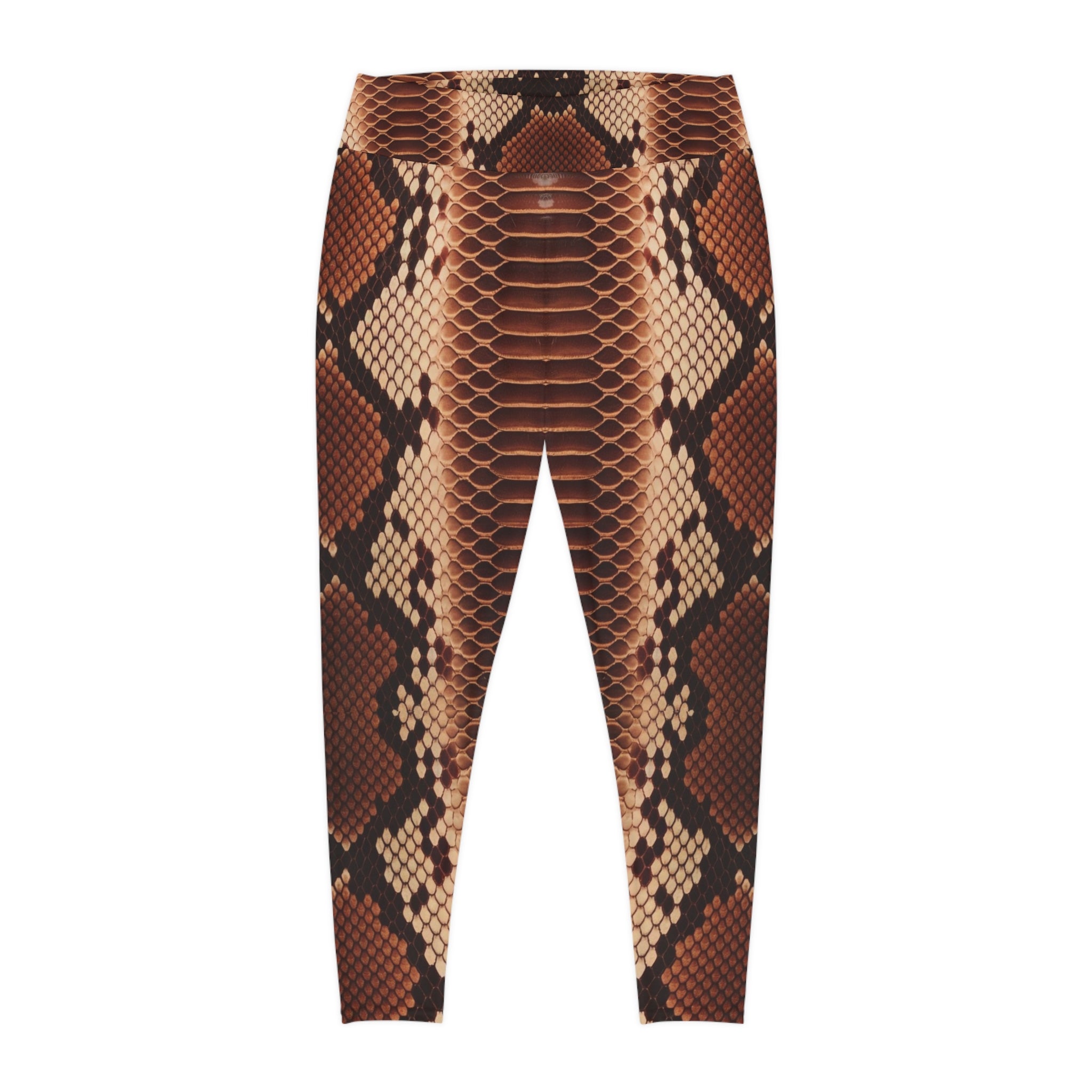 Stylish Plus Size Python Snake Print Leggings for Everyday Comfort